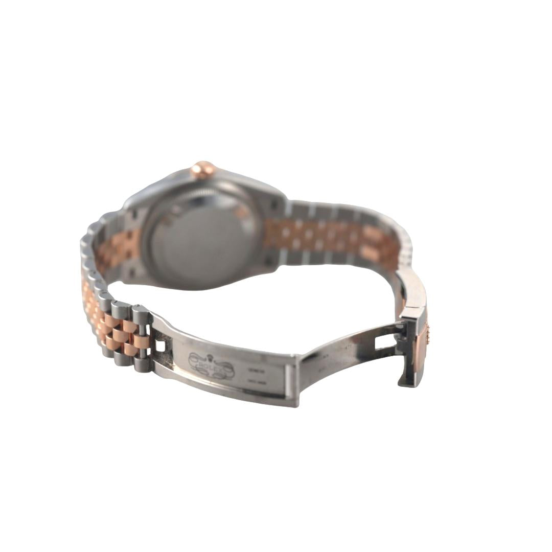 Rolex Datejust Rose Gold Steel 36mm Pink Diamond Dial Watch 126231