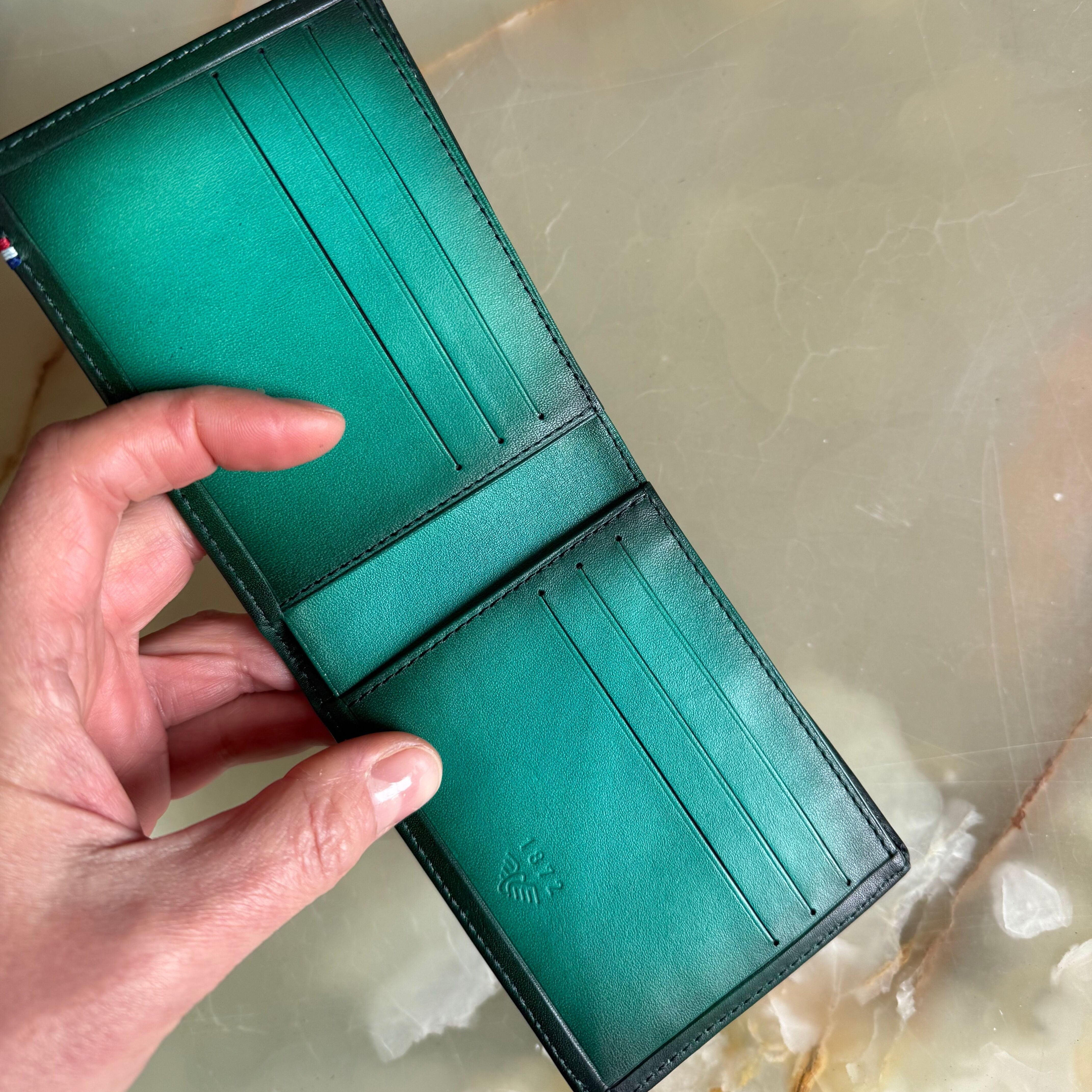 S.T. Dupont Atelier Emerald Green Leather Wallet 190230