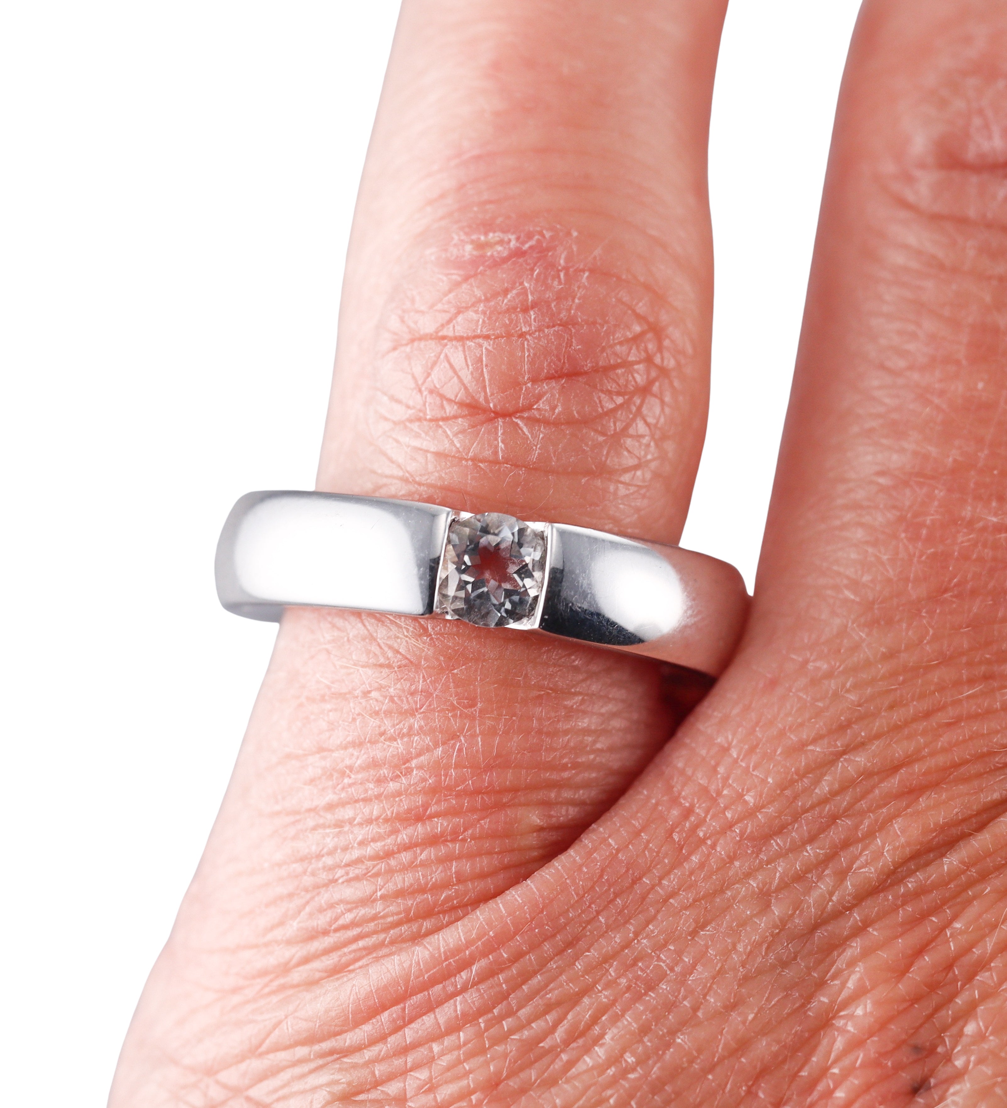 Montblanc Boheme Sterling Onyx Crystal Quartz Ring 36627