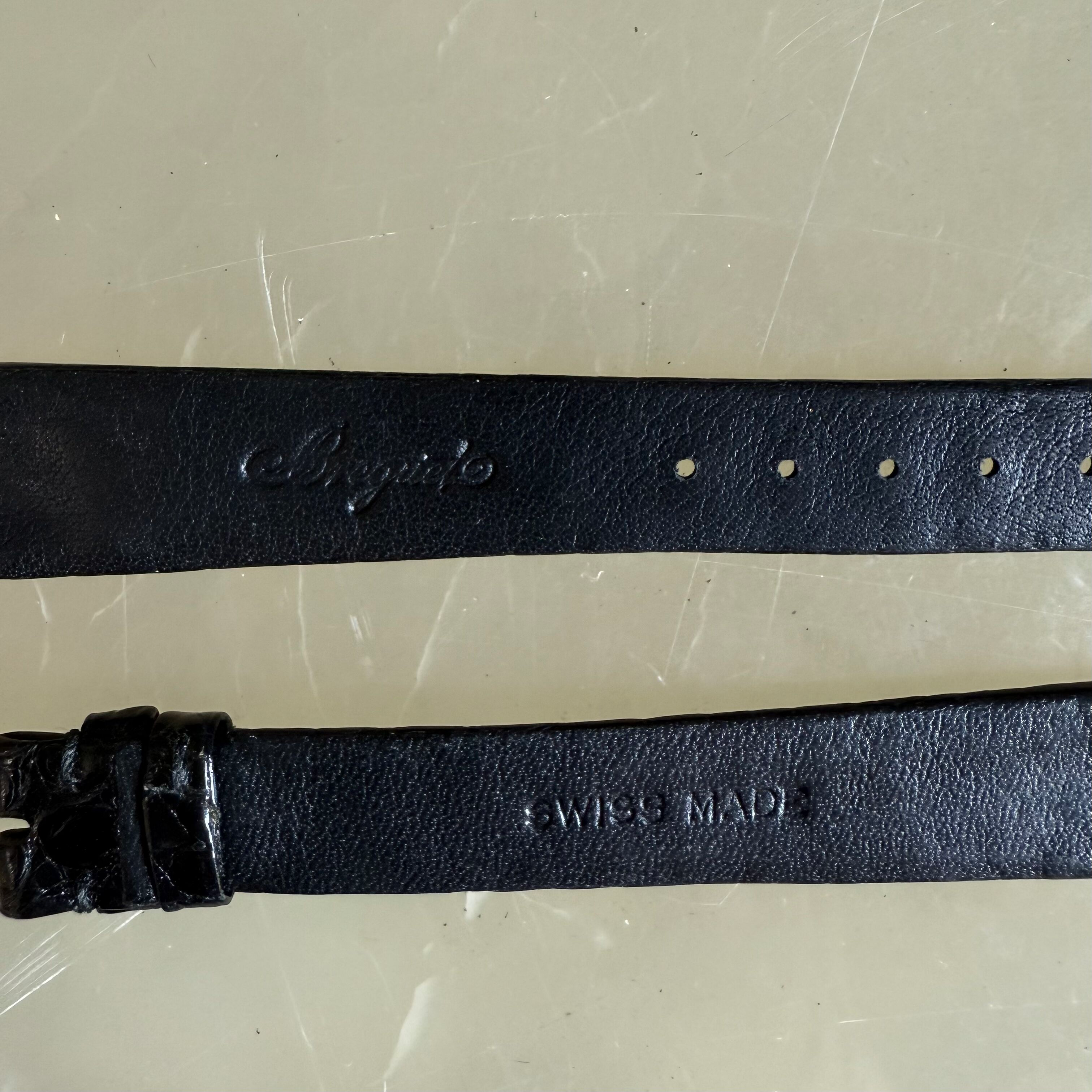 Authentic Breguet Black Crocodile Watch Strap Band 17.5mm