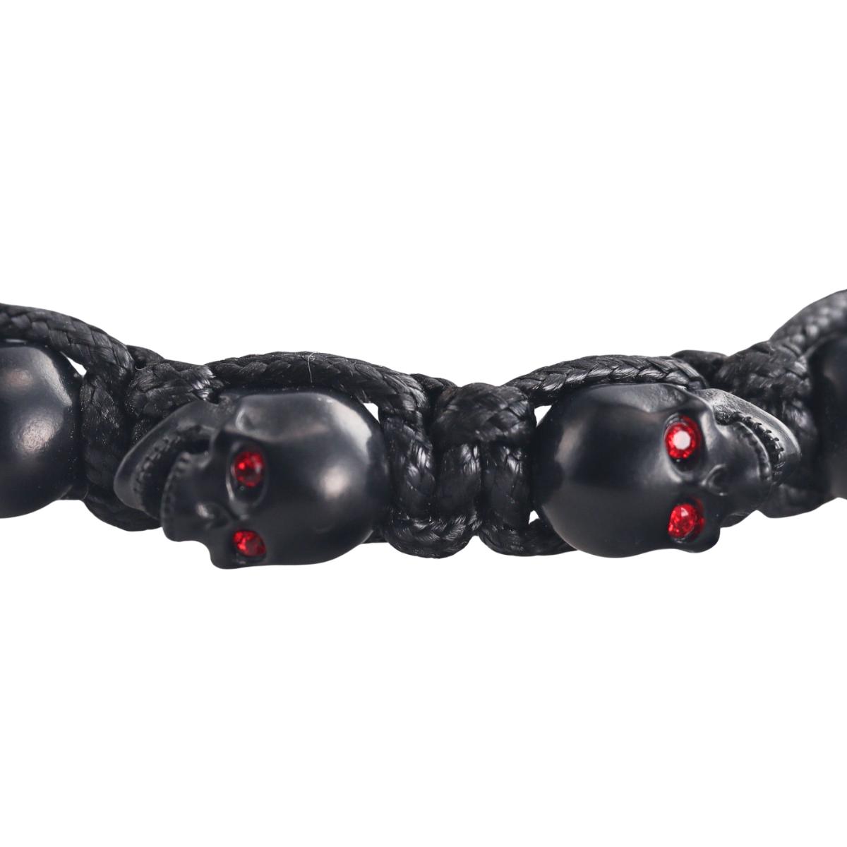 Skull Bomberg Skully Crystal Black Bracelet