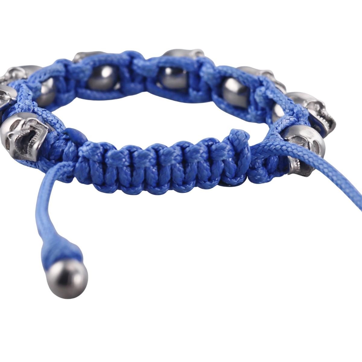 Skull Bomberg Skully Crystal Blue Bracelet