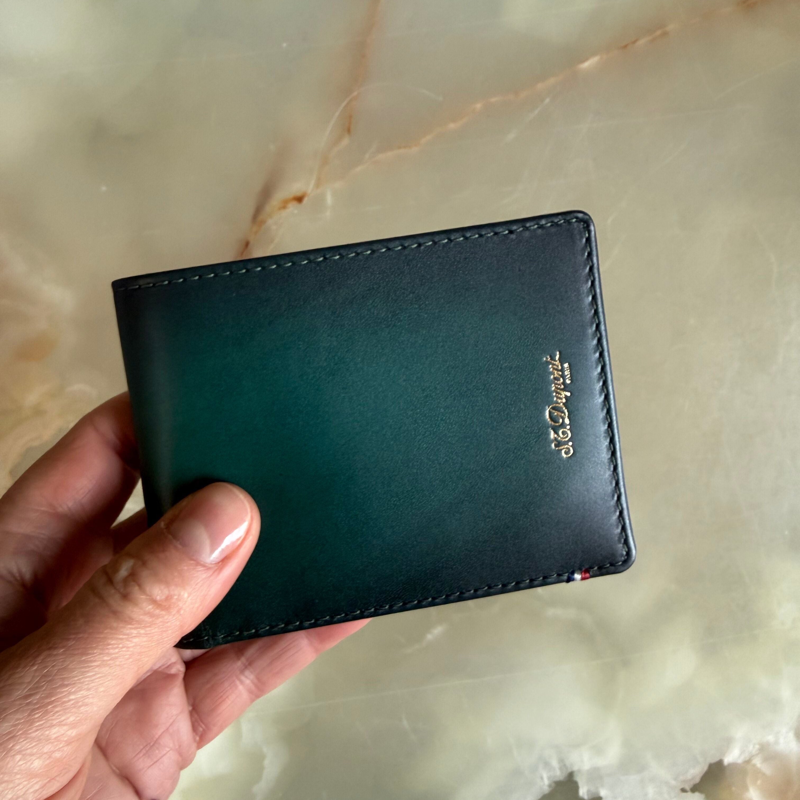 S.T. Dupont Rouge Collection Dark Green Leather Wallet 190430