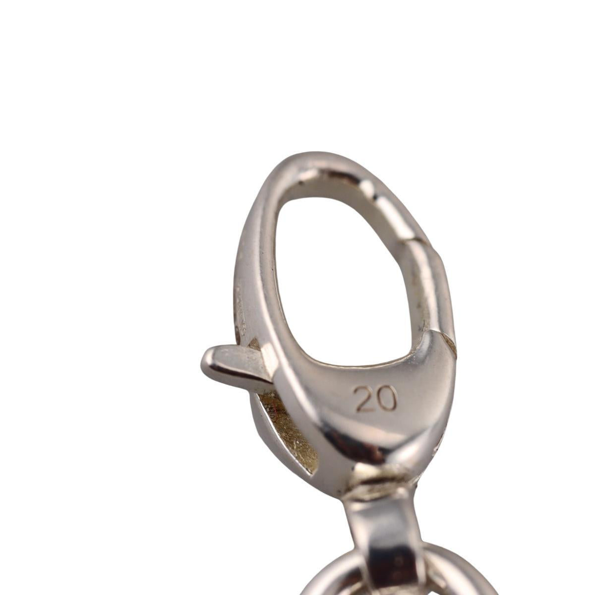 Gucci Interlocking G Motif Sterling Silver Chain Bracelet Size 20