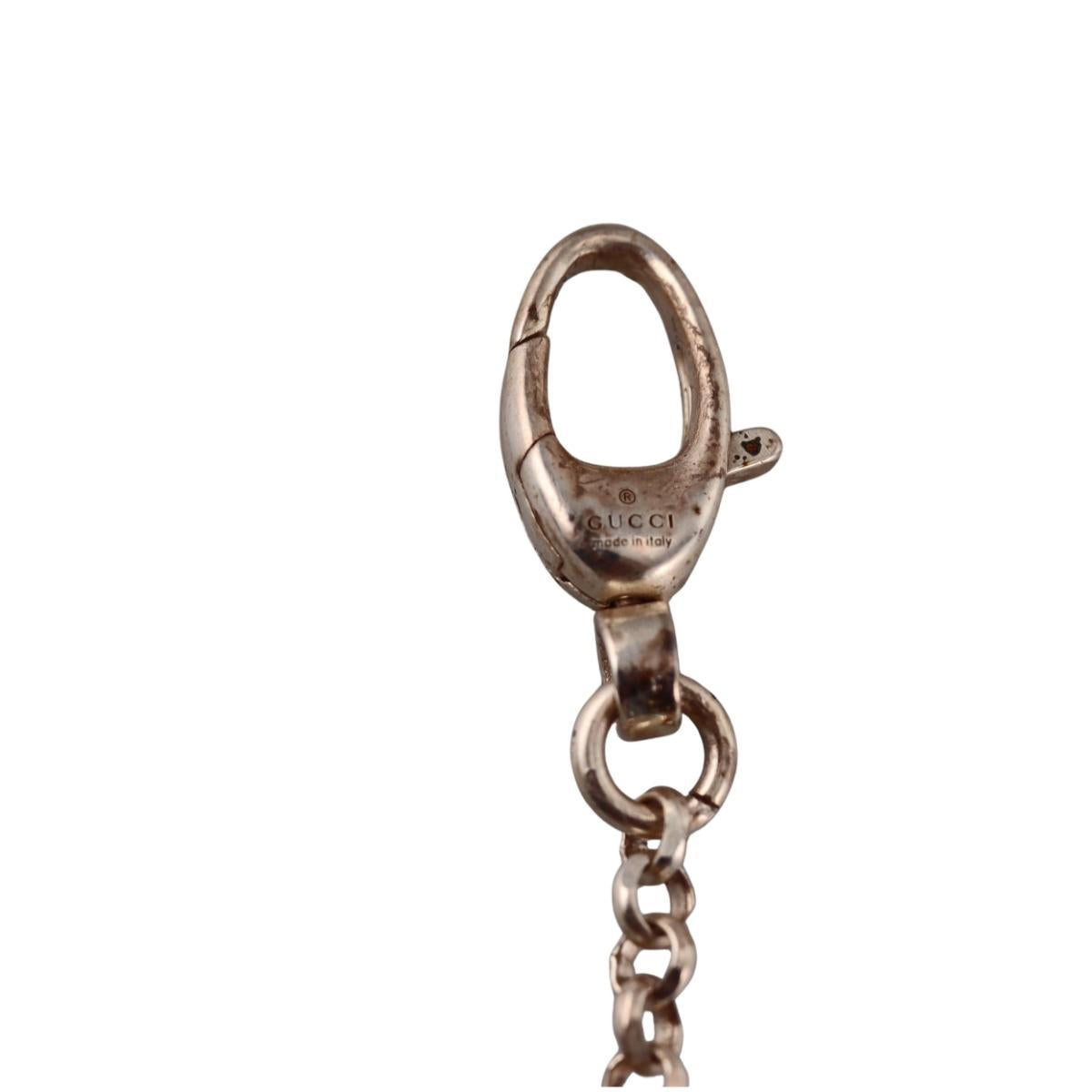 Gucci Marmont GG Charm Sterling Silver Bracelet Size 18