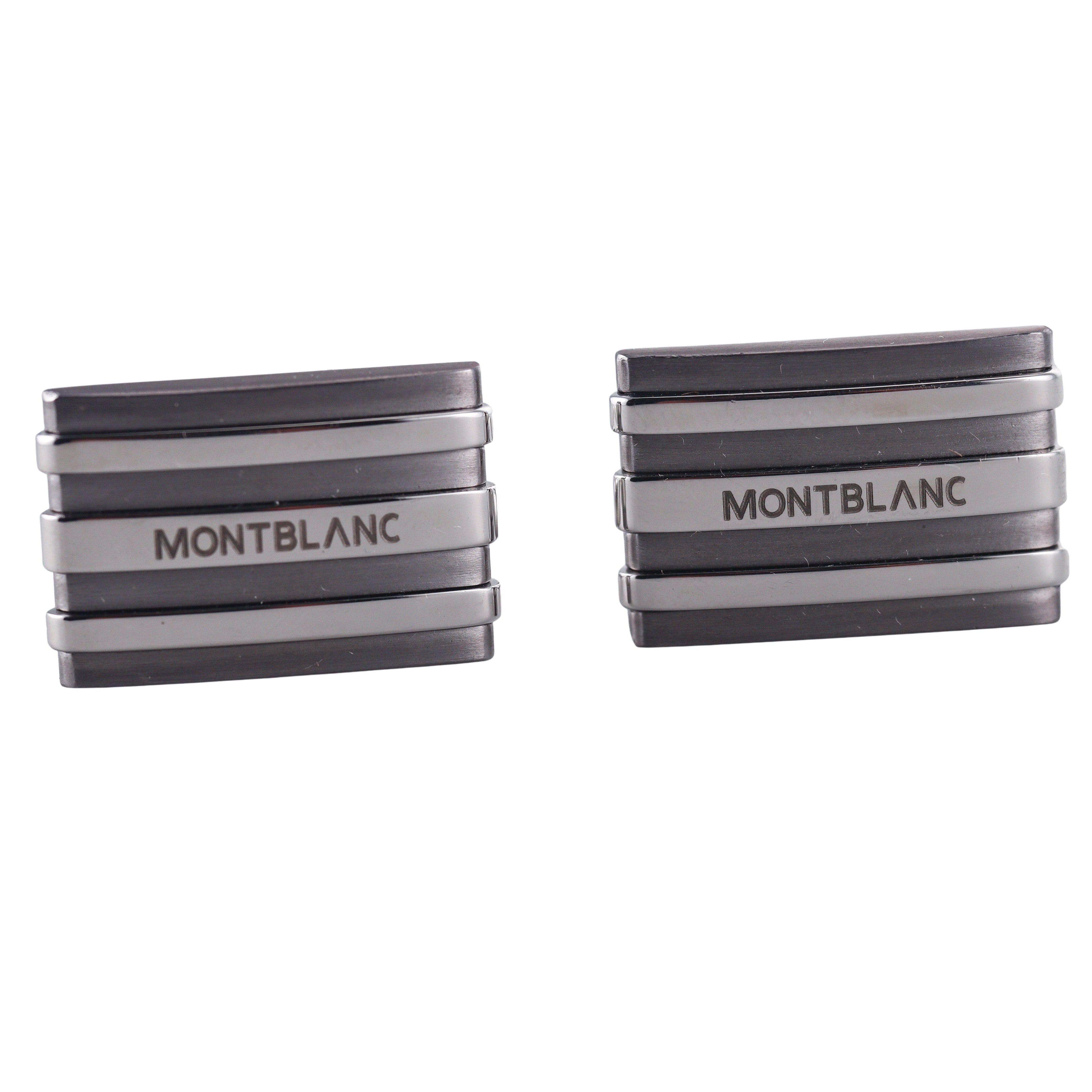Montblanc Meisterstuck Rectangular Tantalum & Steel Cufflinks 101535