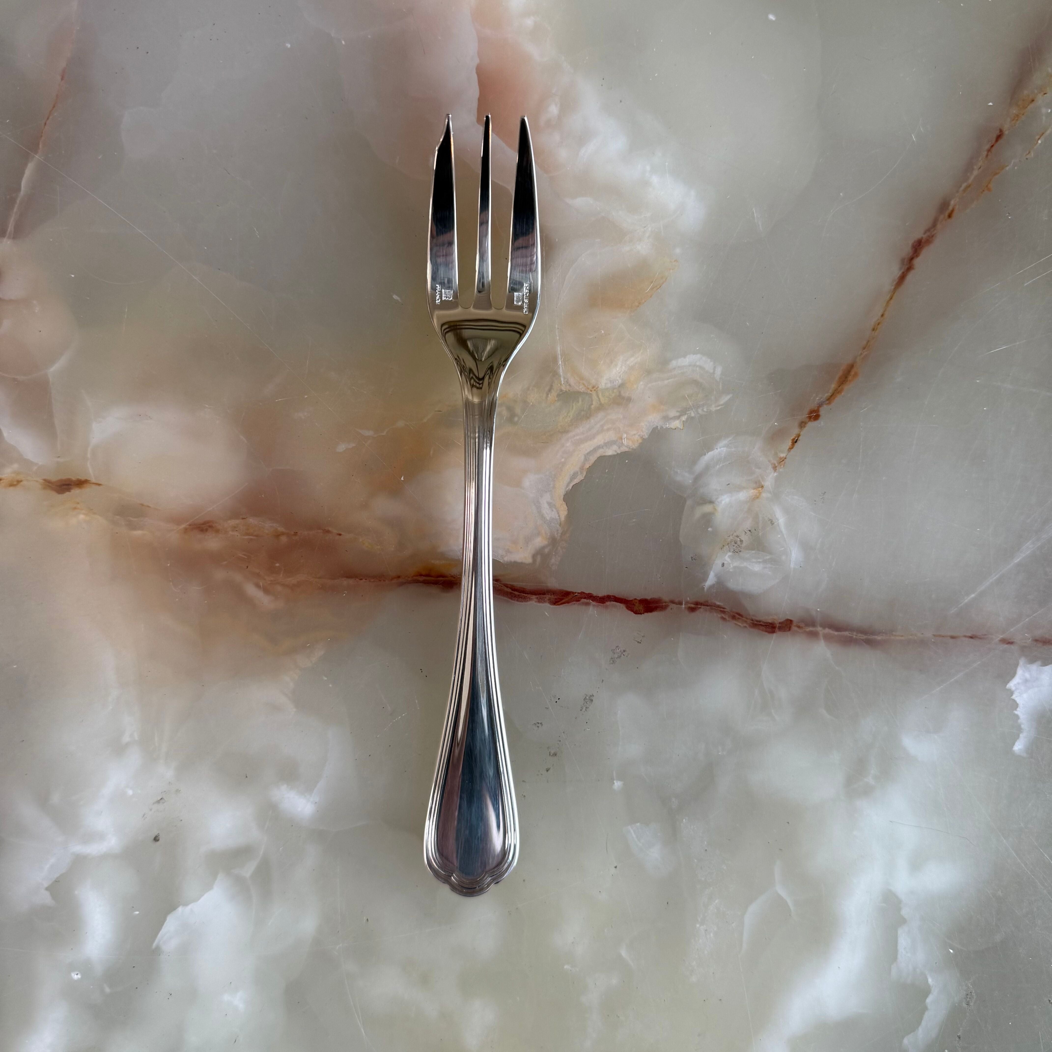 Christofle Spatours Silver Plated Pastry Fork Set of 6 0012046