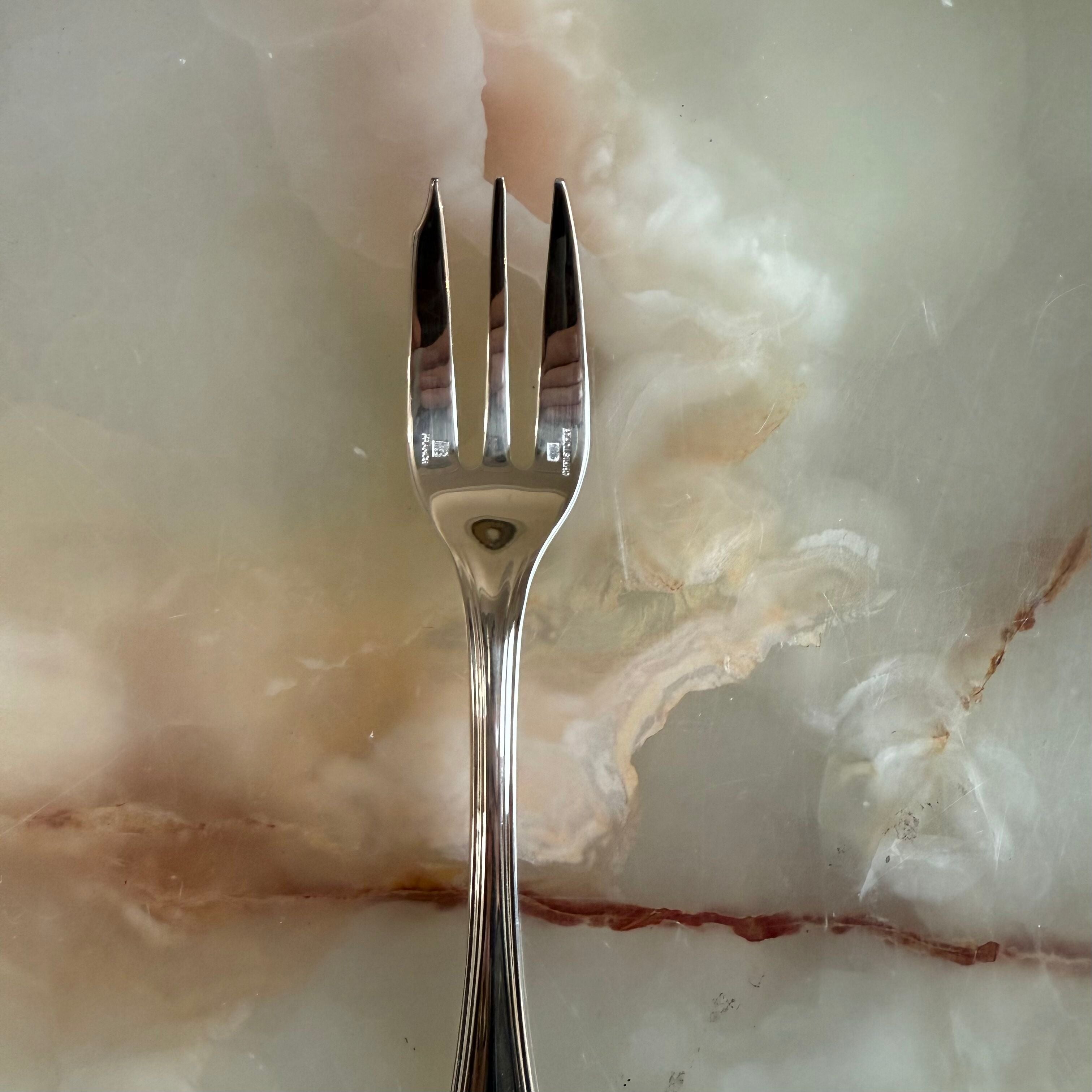 Christofle Spatours Silver Plated Pastry Fork Set of 6 0012046