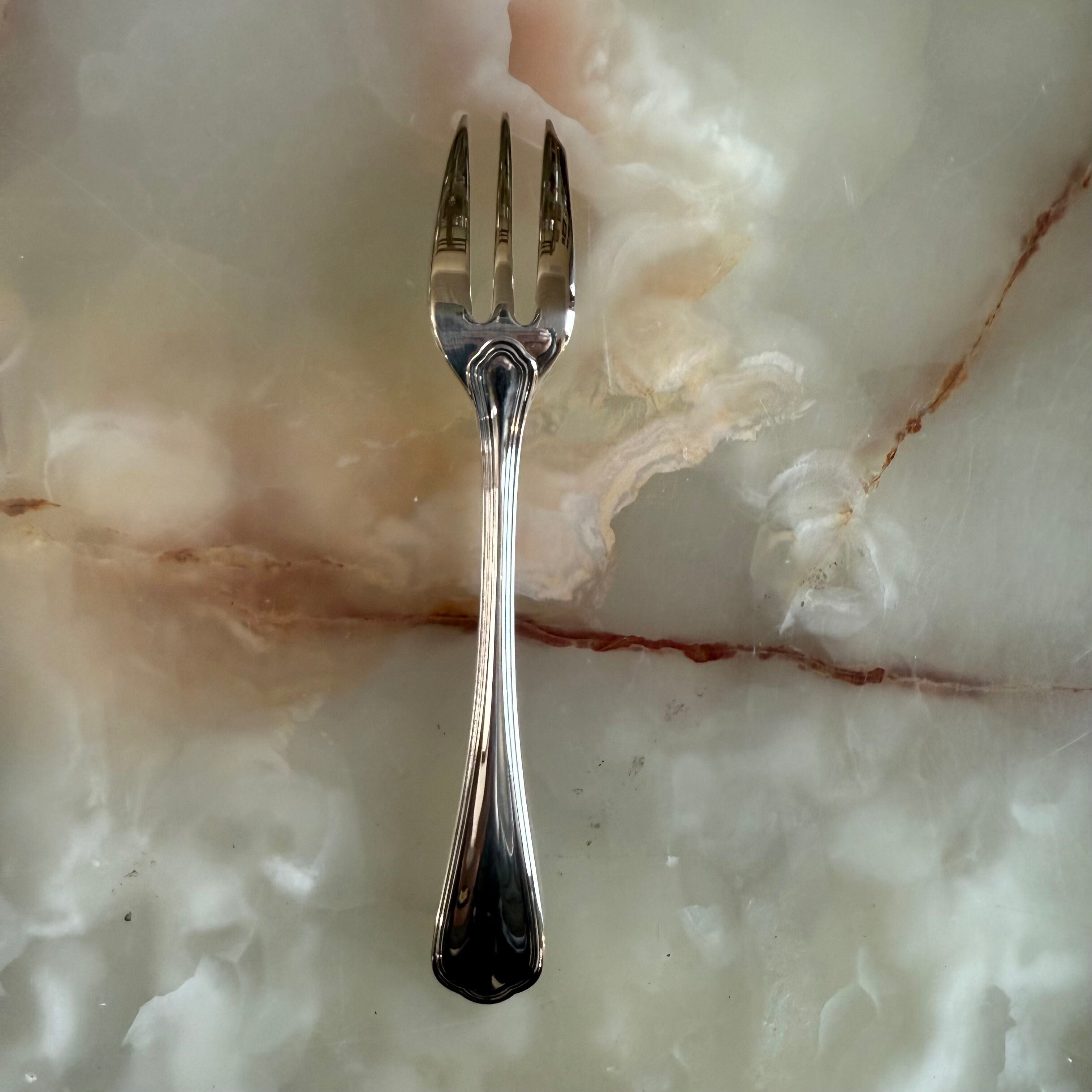 Christofle Spatours Silver Plated Pastry Fork Set of 6 0012046