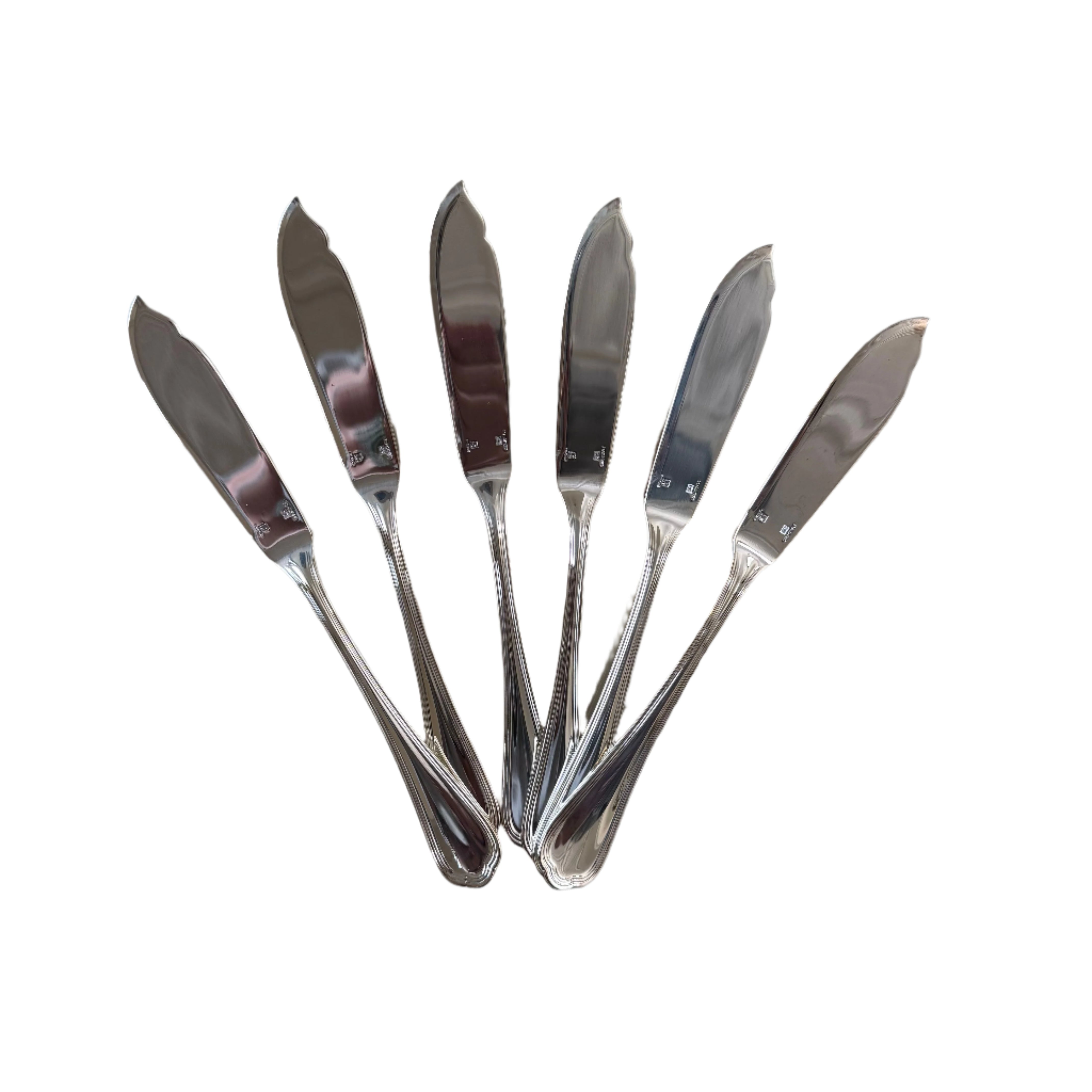 Christofle Spatours Silver Plated Fish Knife Set of 6 0012020