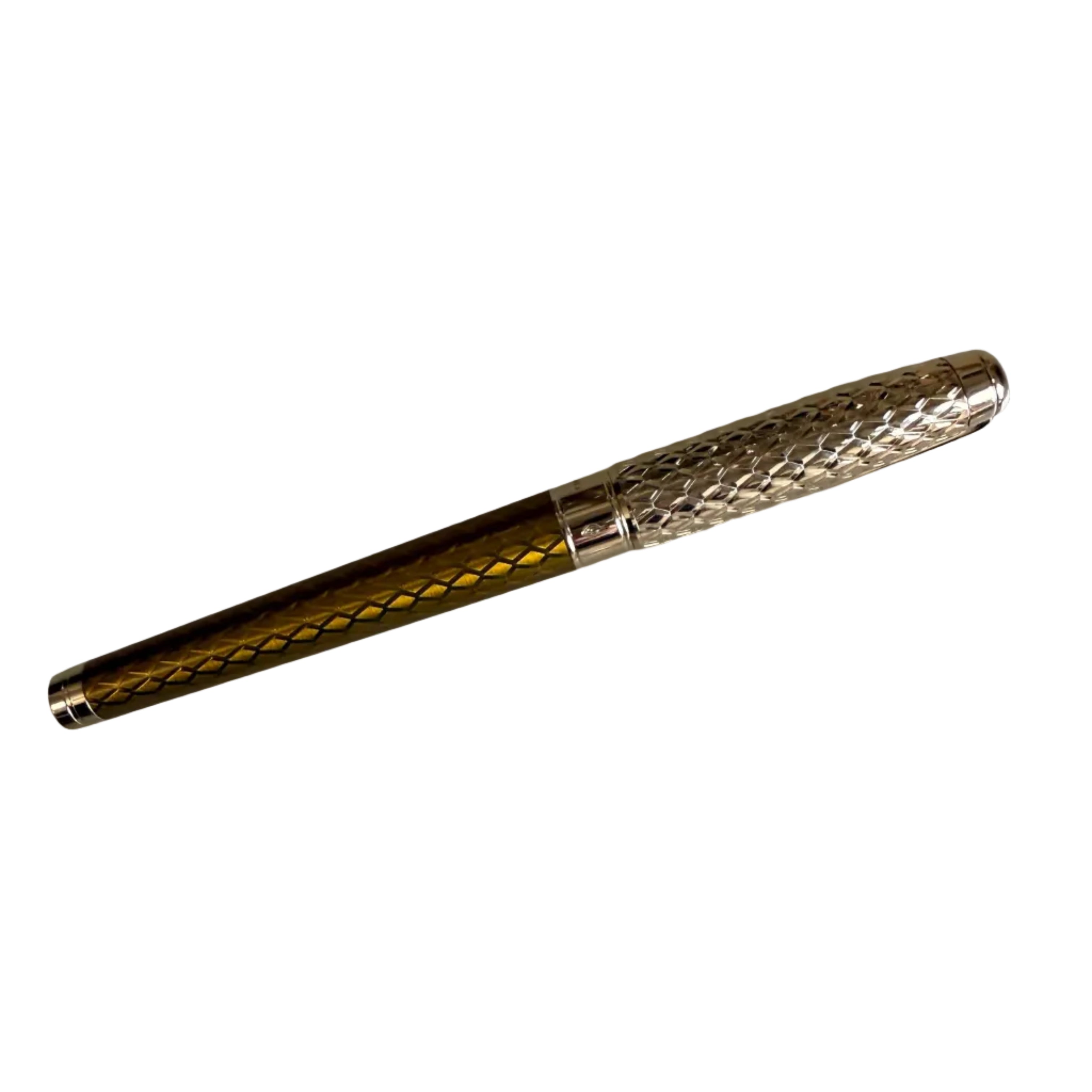 S.T. Dupont Line D Eternity Dragon Scale Gold Honey Fountain Pen 420029L