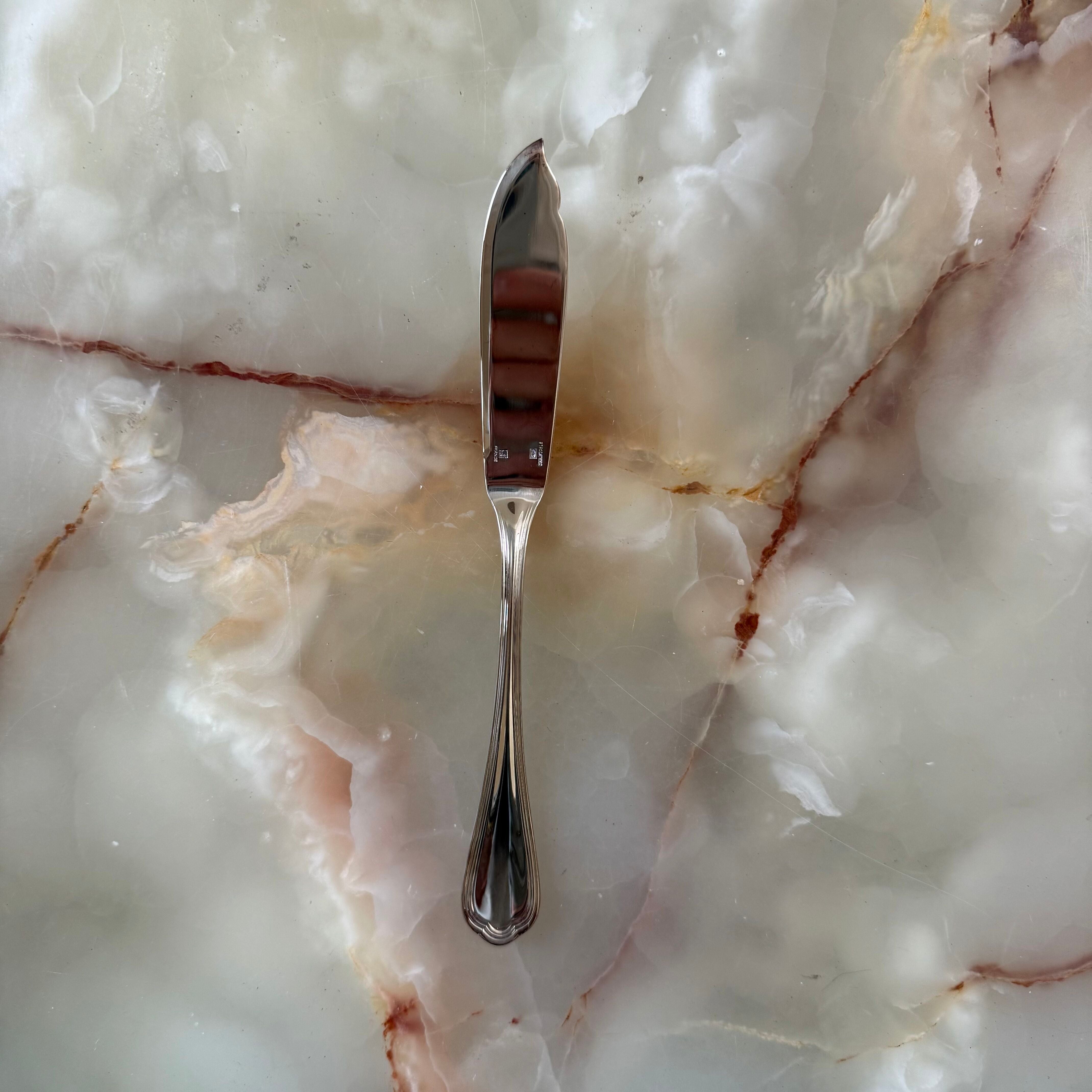 Christofle Spatours Silver Plated Fish Knife Set of 6 0012020