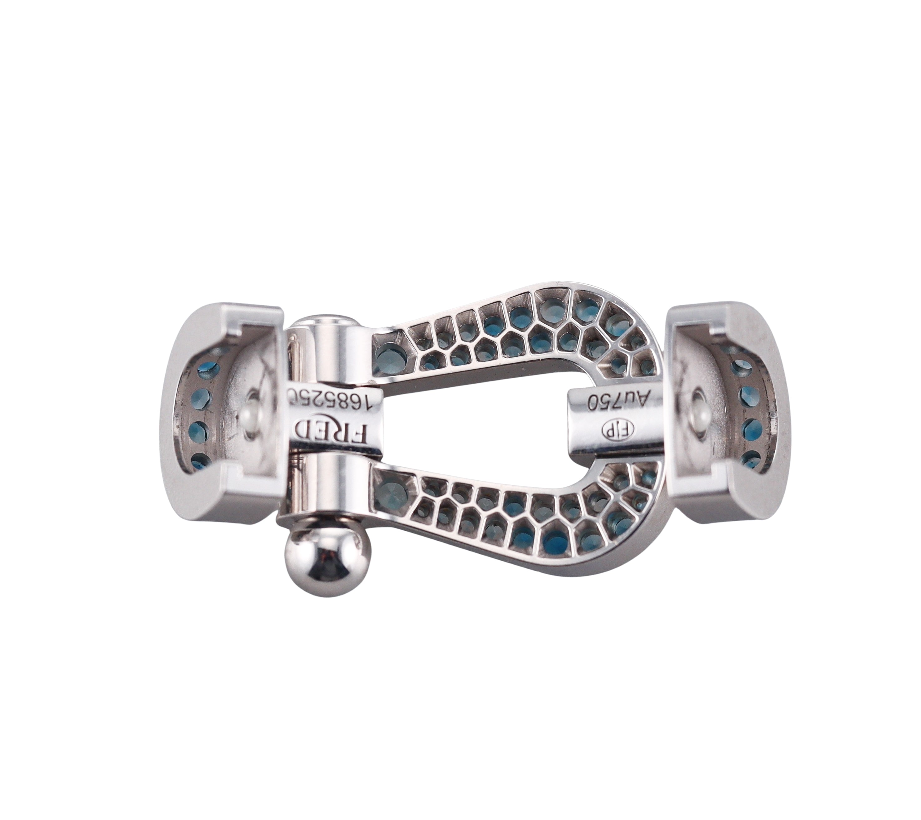 Fred Force 10 18k White Gold London Blue Topaz Buckle Medium