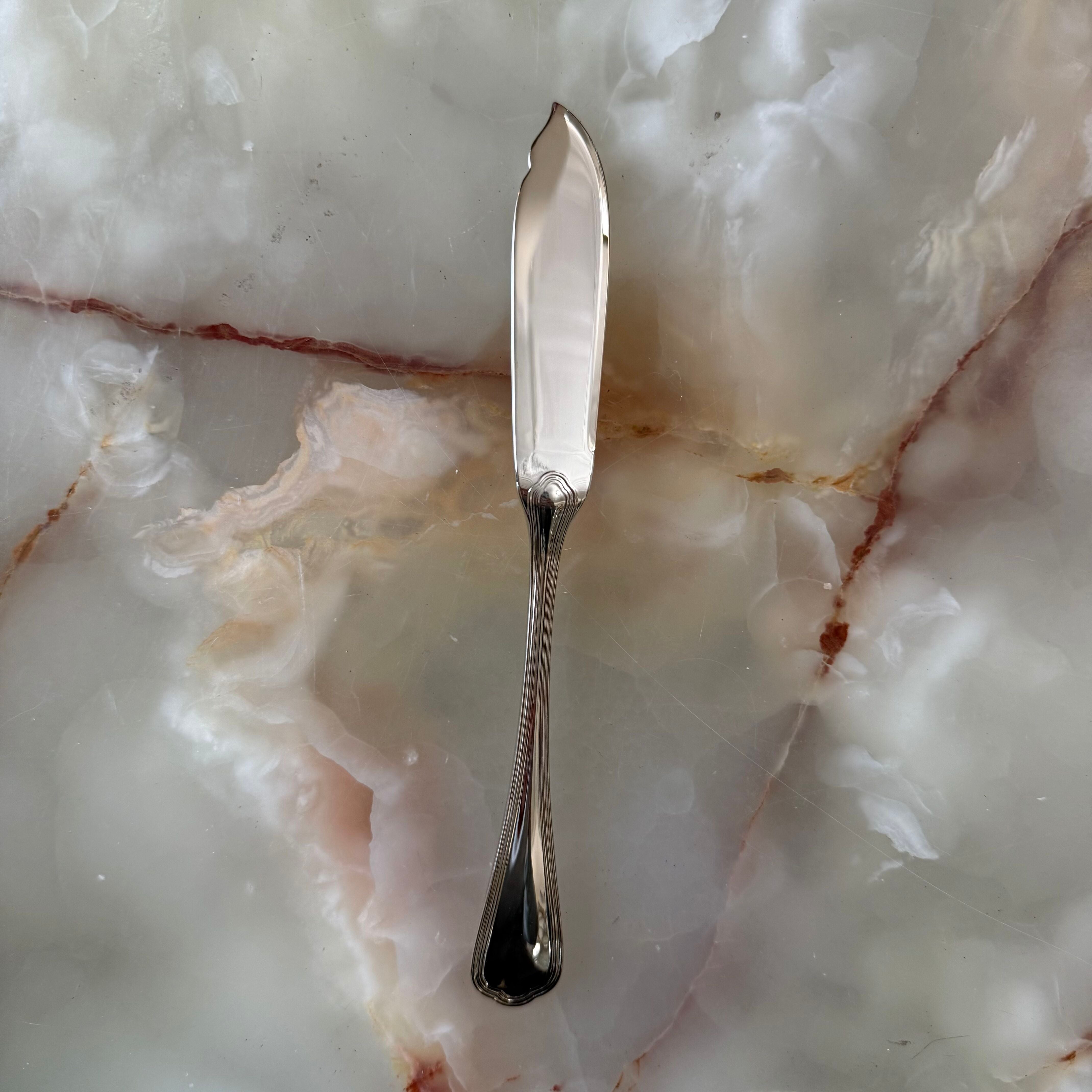 Christofle Spatours Silver Plated Fish Knife Set of 6 0012020