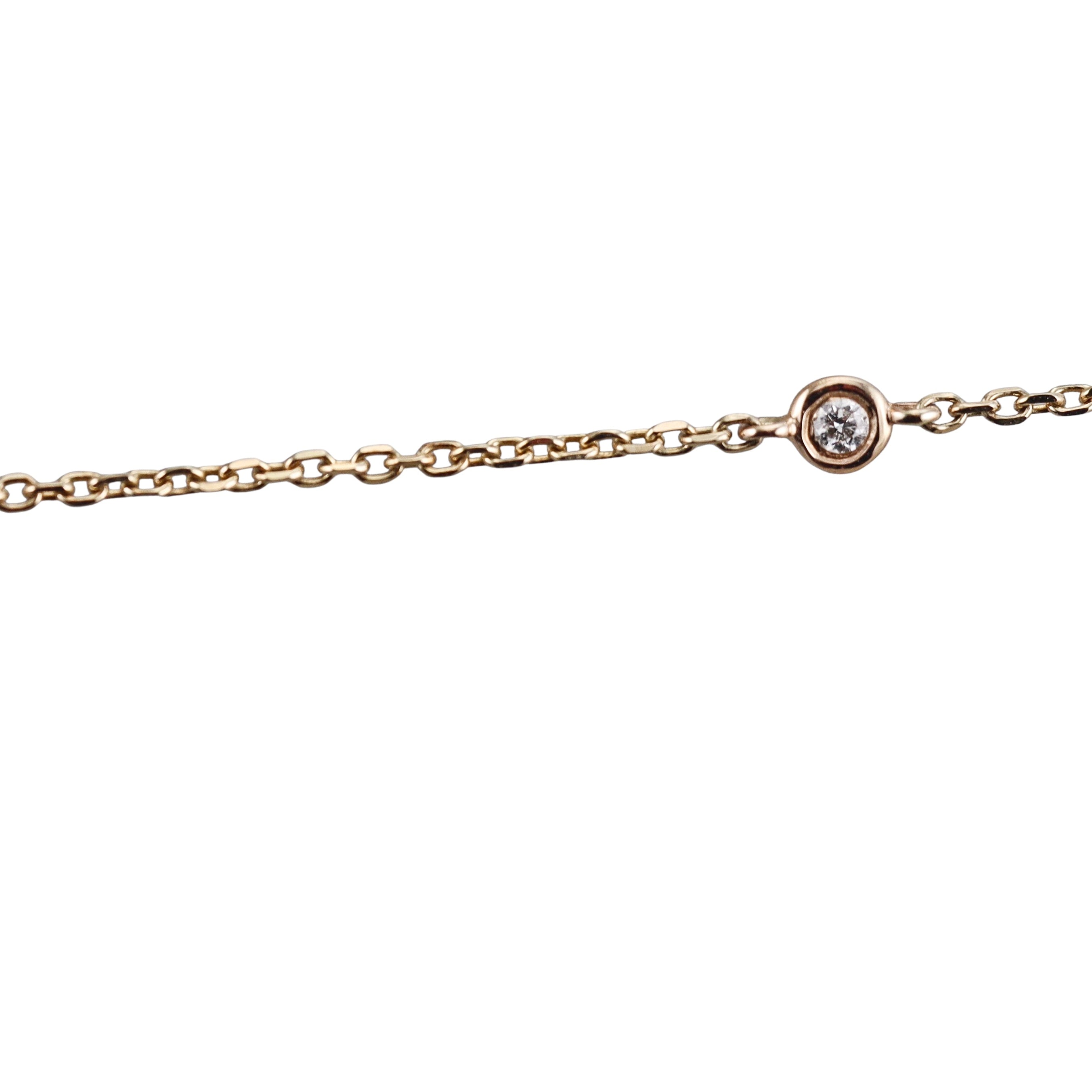 14k Citrine Diamond Pendant Necklace