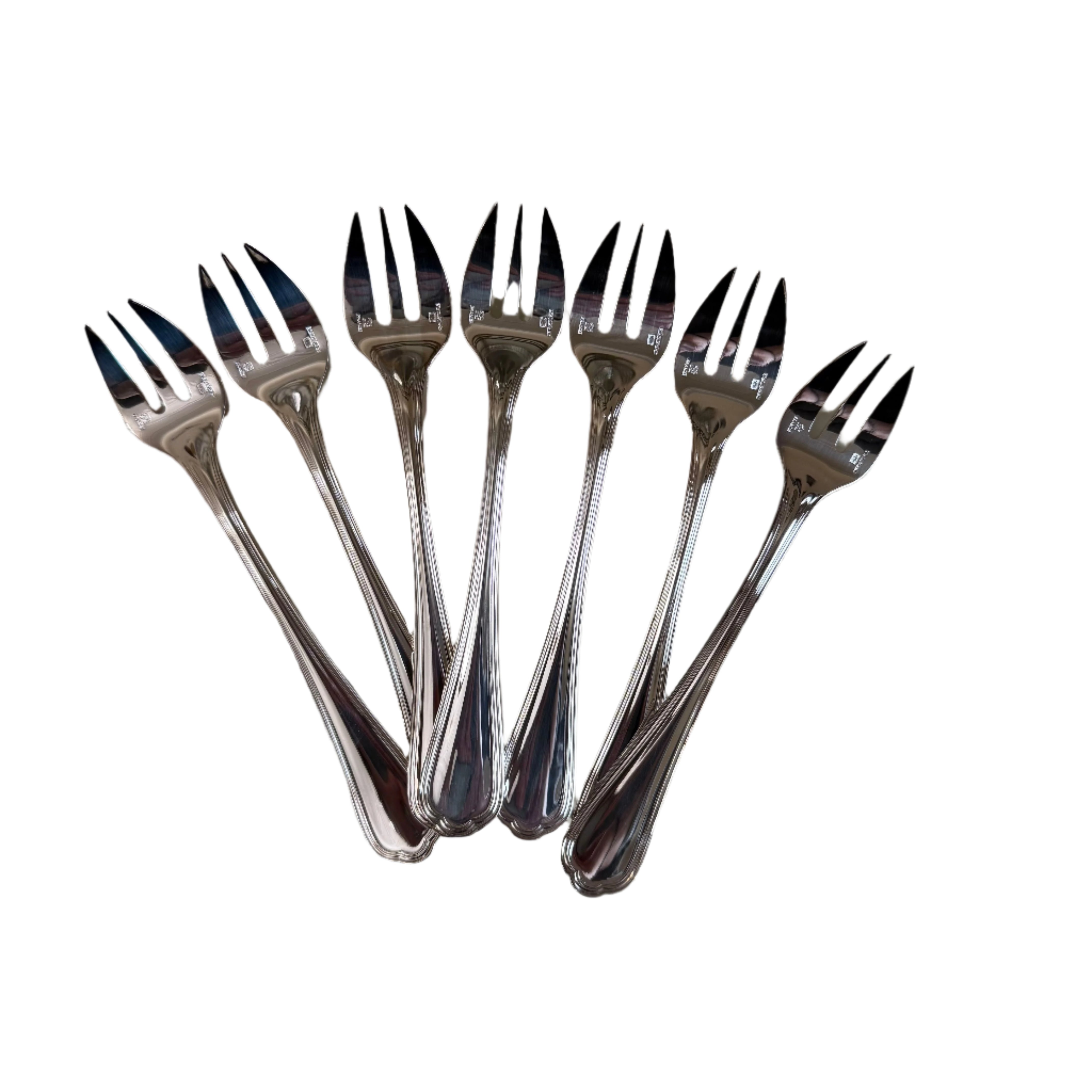 Christofle Spatours Silver Plated Oyster Fork Set of 7 0012048