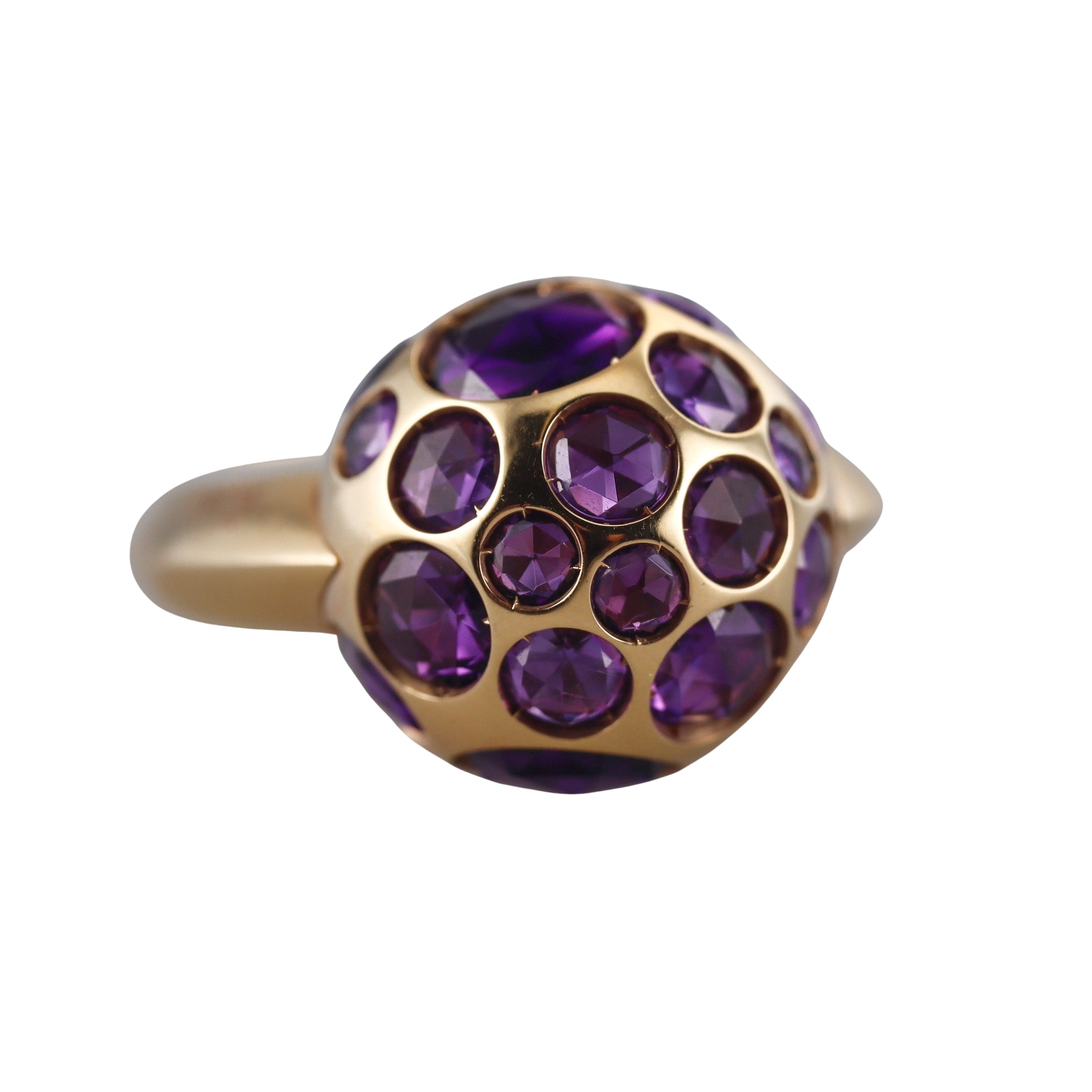 Pomellato 18k Yellow Gold Amethyst Harem Ring