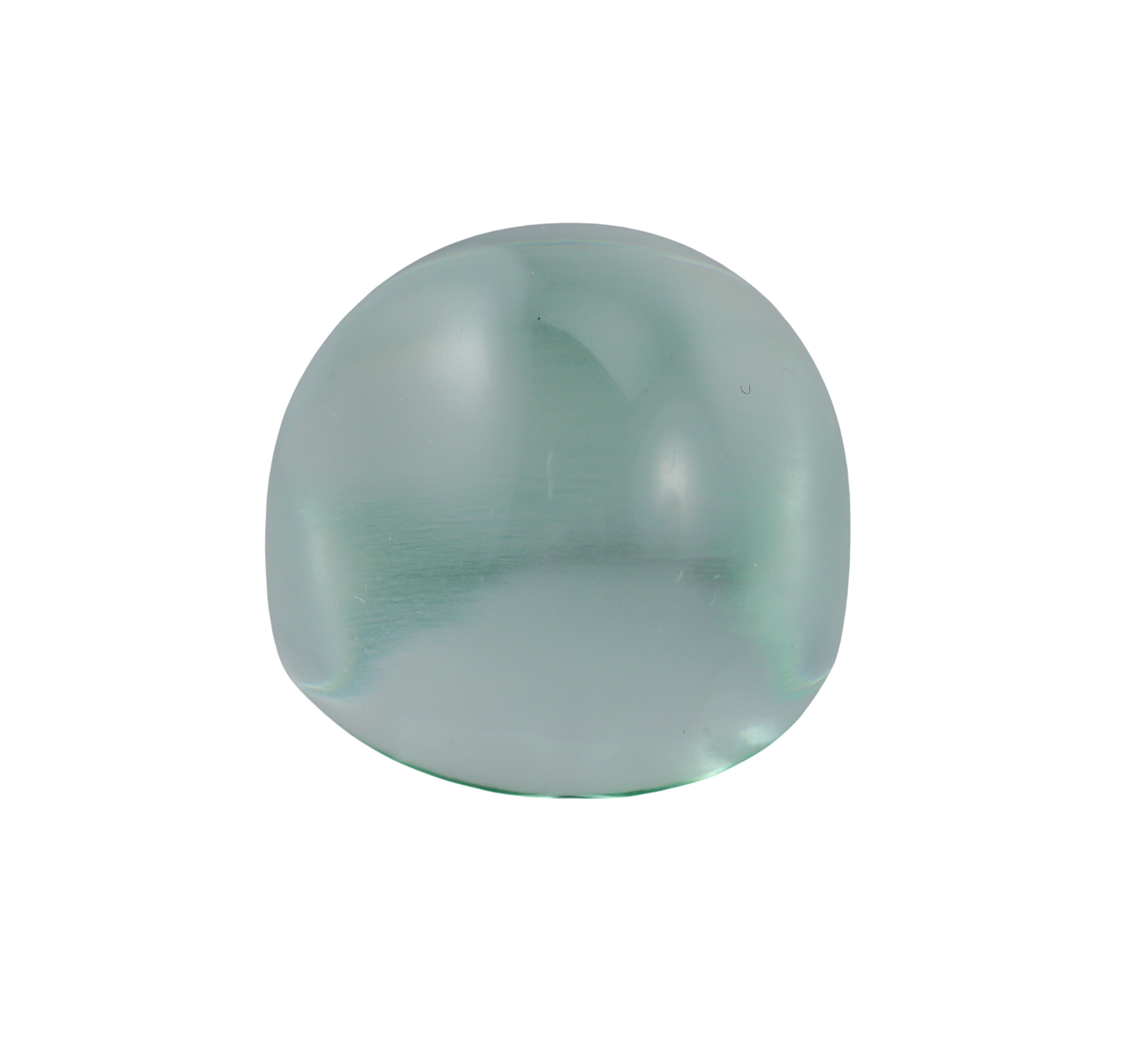 Lalique Cabochon Signet Light Green Crystal Ring 032700