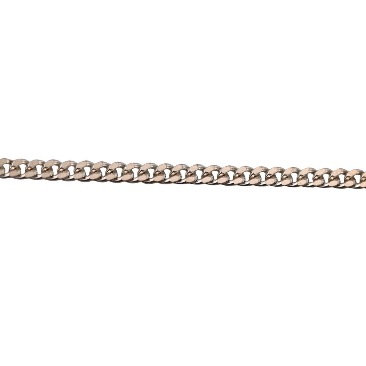 Gucci Signature Tag Sterling Silver Necklace