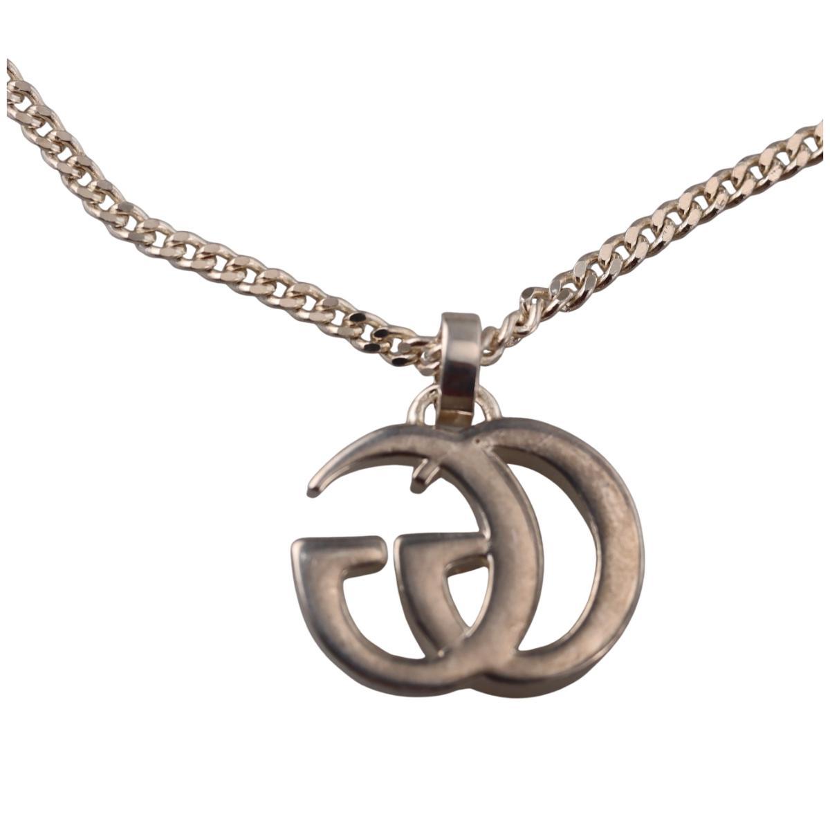 Gucci Marmont GG Pendant Sterling Silver Necklace