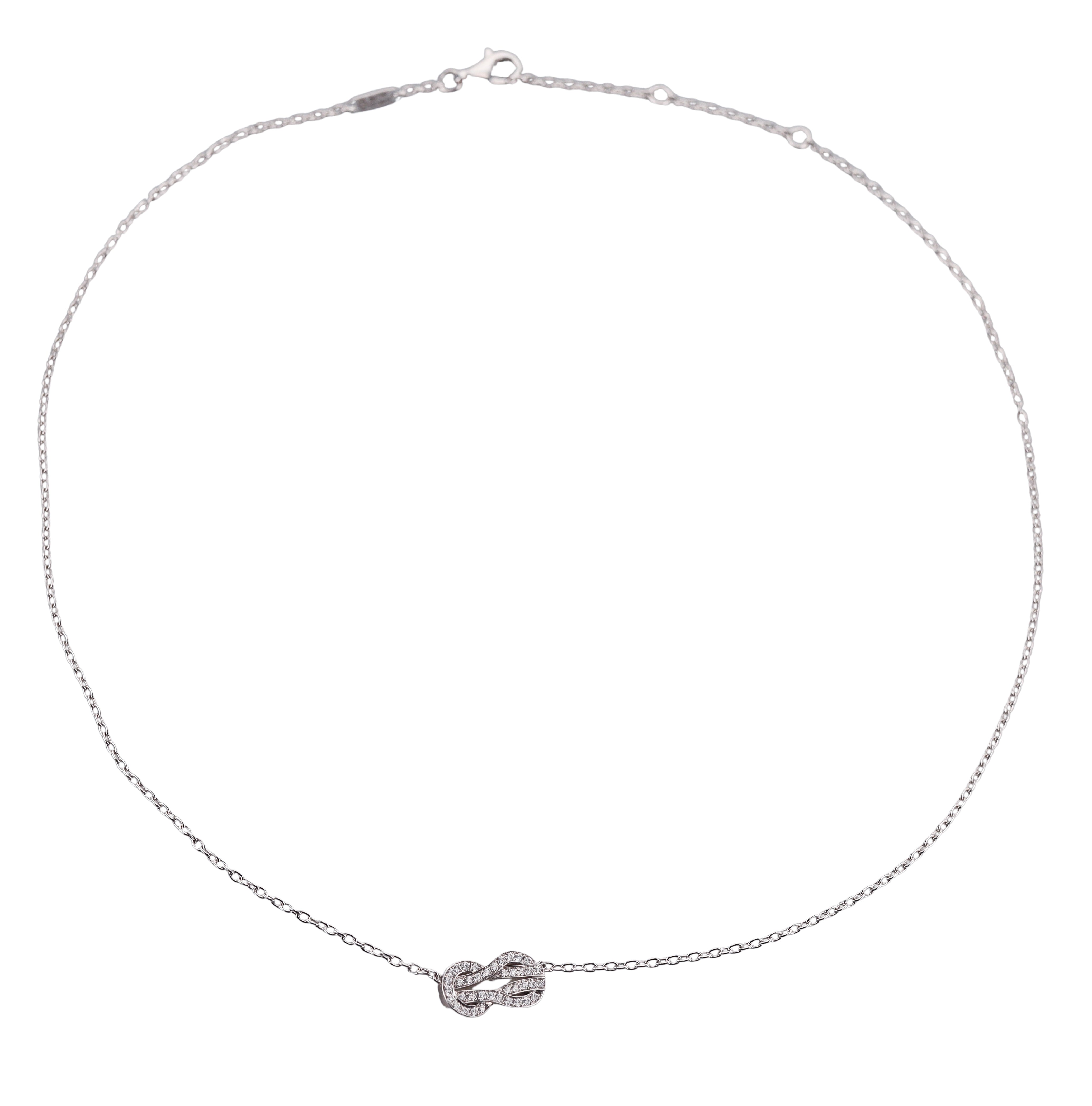 Fred Chance Infinie 18k White Gold Diamond Necklace