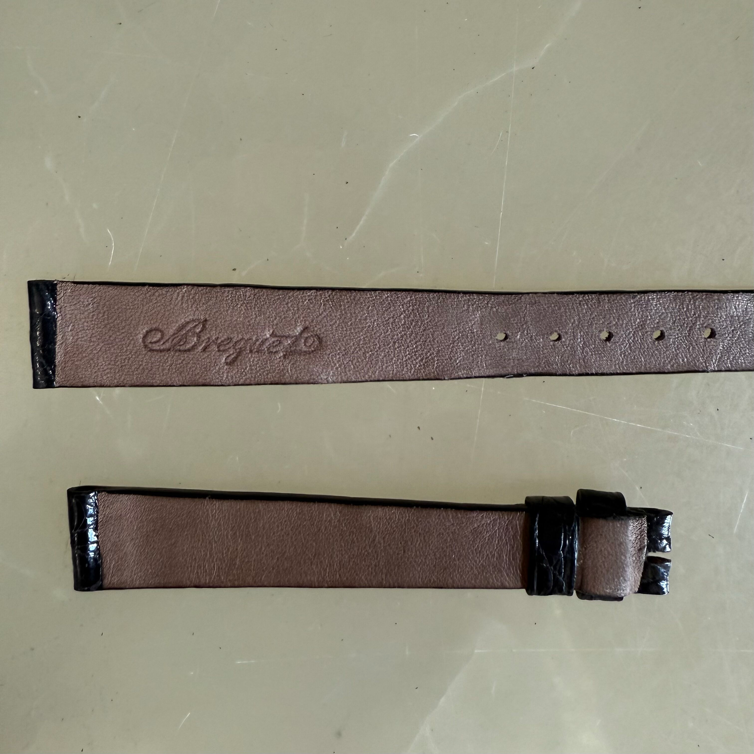 Authentic Breguet Black Crocodile Watch Strap Band 12mm