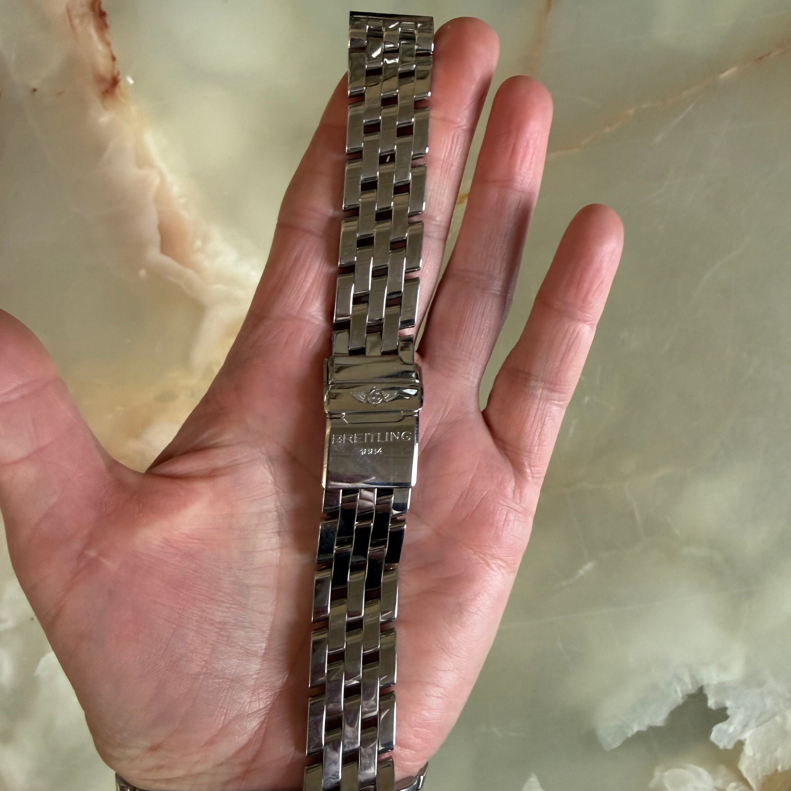 Authentic Breitling Stainless Steel 19mm Watch Bracelet S3604