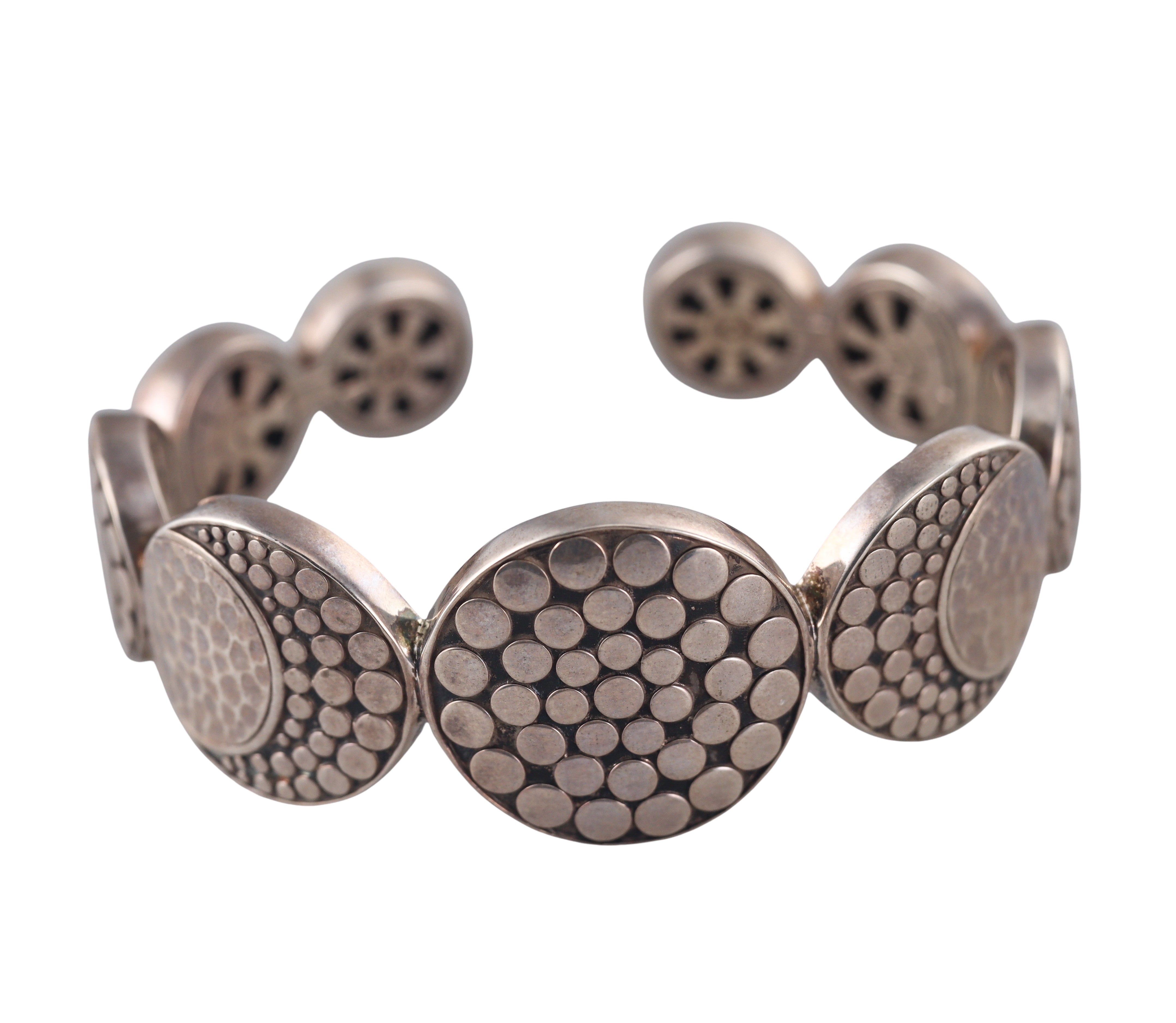 John Hardy Dot Sterling Silver Cuff Bracelet Retail $1350