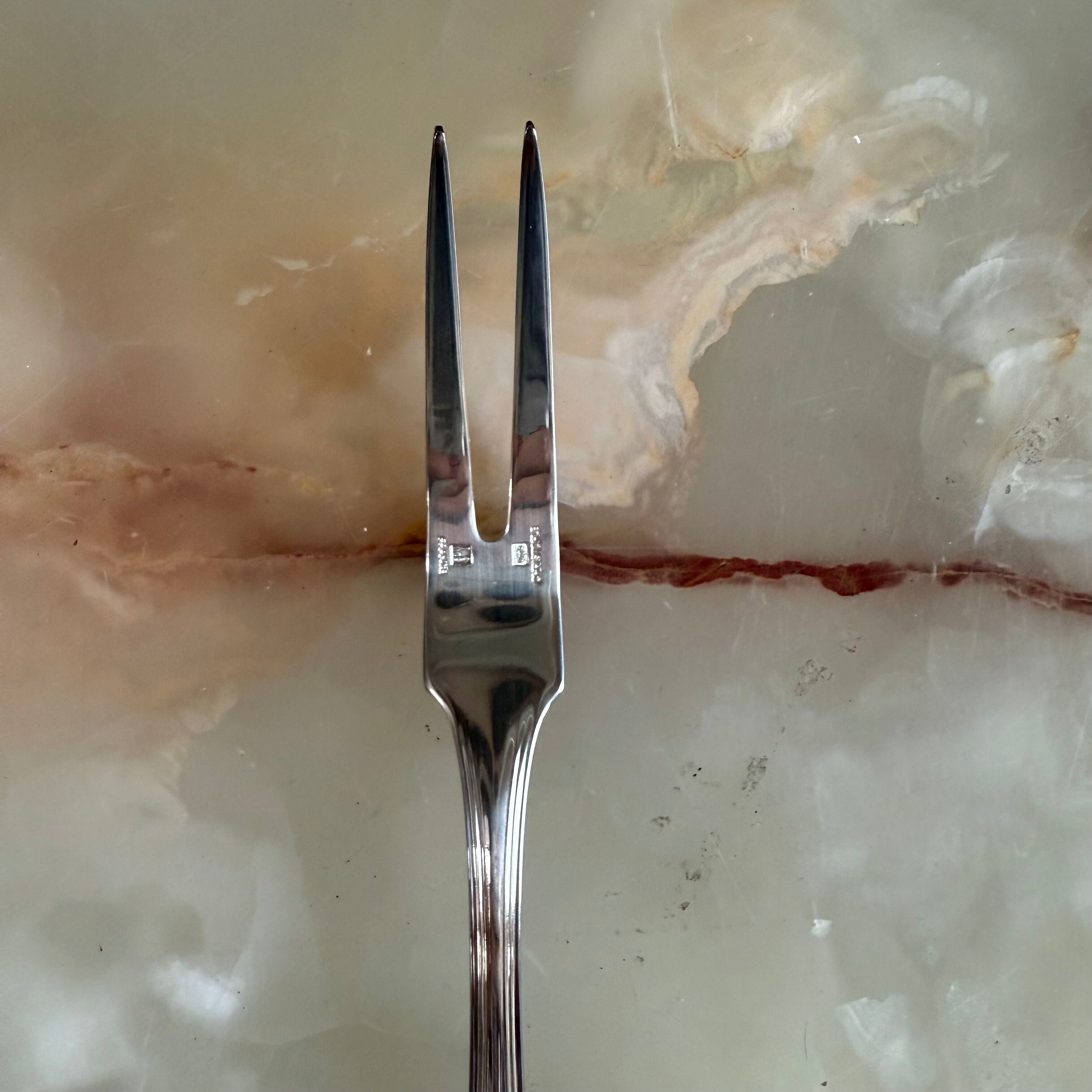 Christofle Spatours Silver Plated Cold Meat Fork Small 0012077