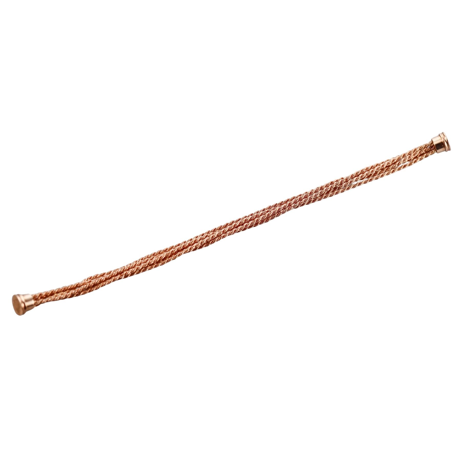 Fred 18k Rose Gold Link Multi Cable Medium Model Bracelet