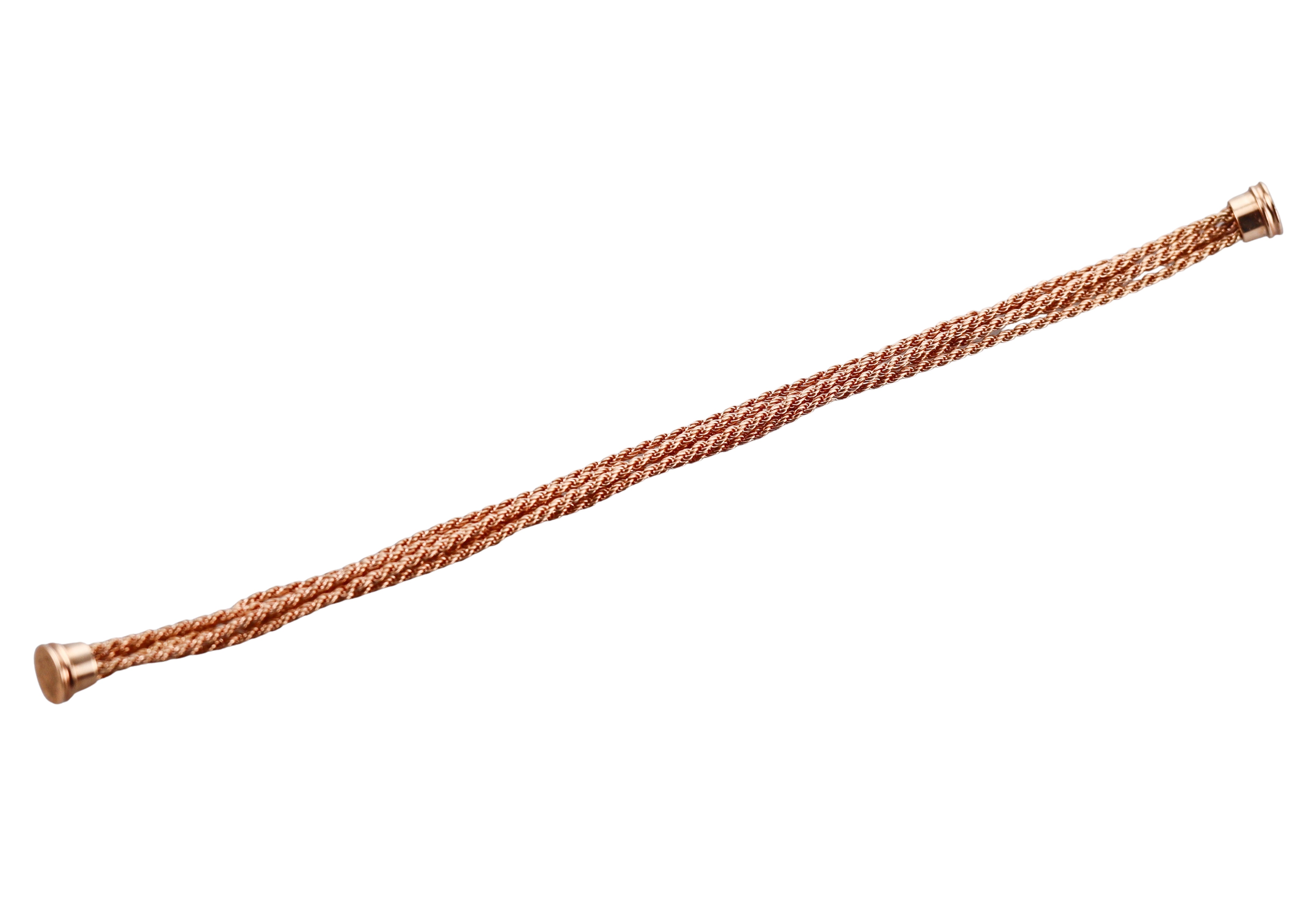 Fred 18k Rose Gold Link Multi Cable Medium Model Bracelet