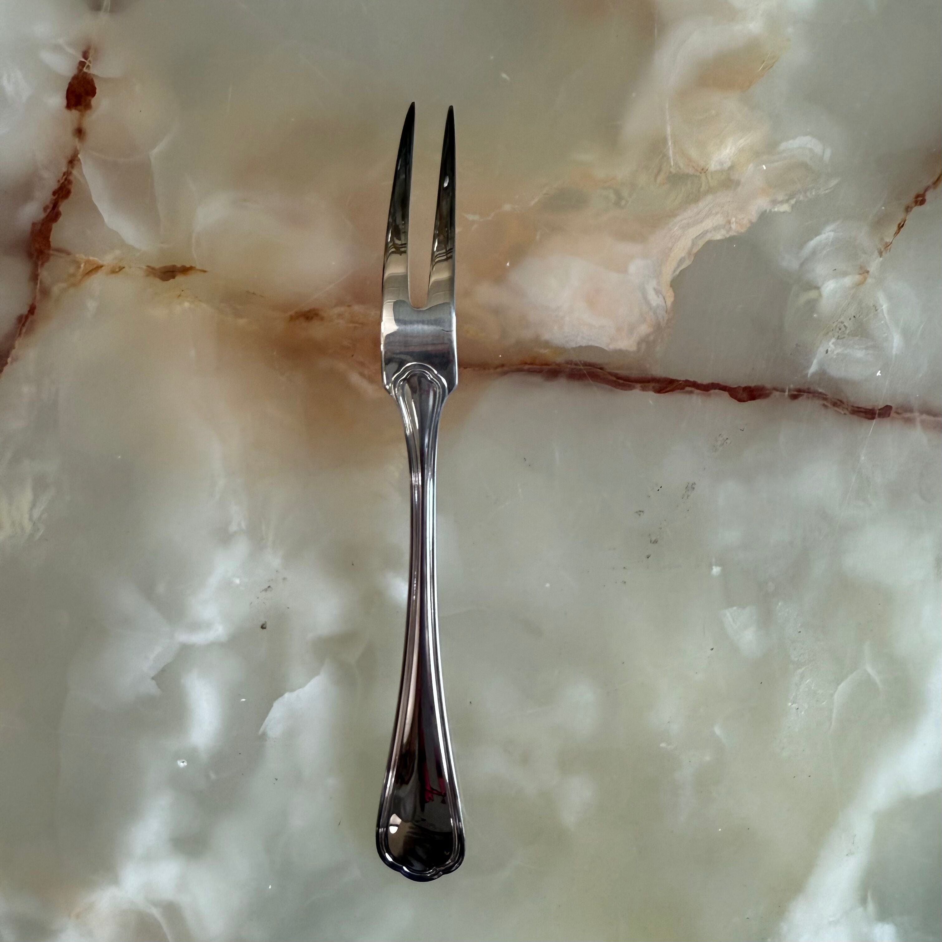 Christofle Spatours Silver Plated Cold Meat Fork Small 0012077