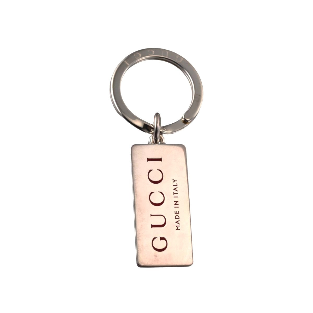 Gucci Trademark Sterling Silver Key Ring