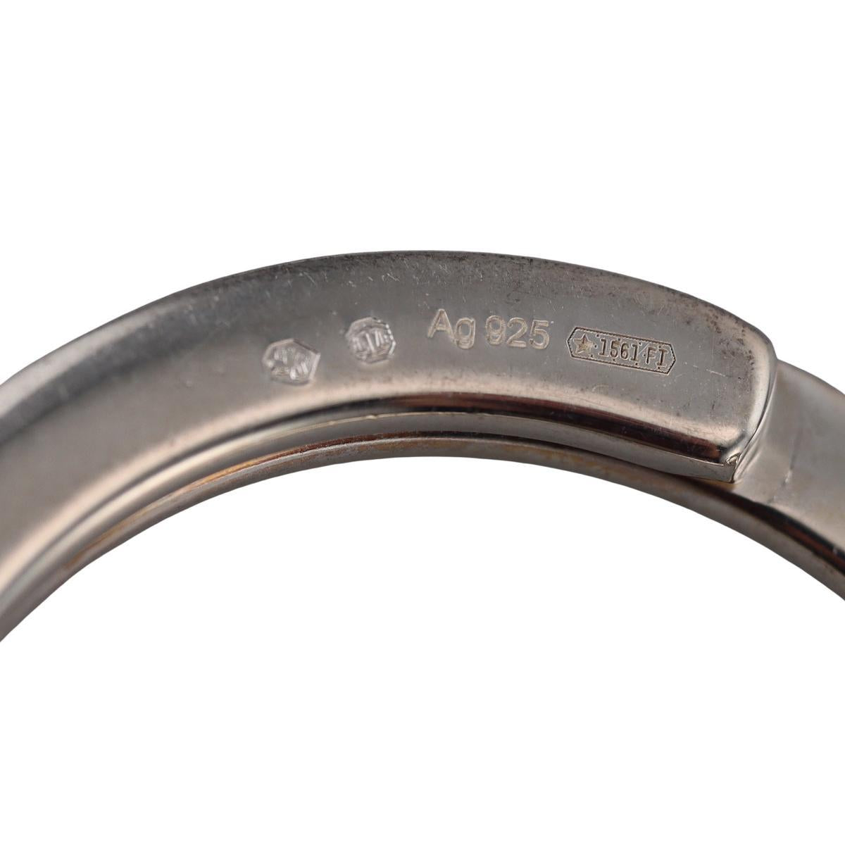 Gucci Trademark Sterling Silver Key Ring