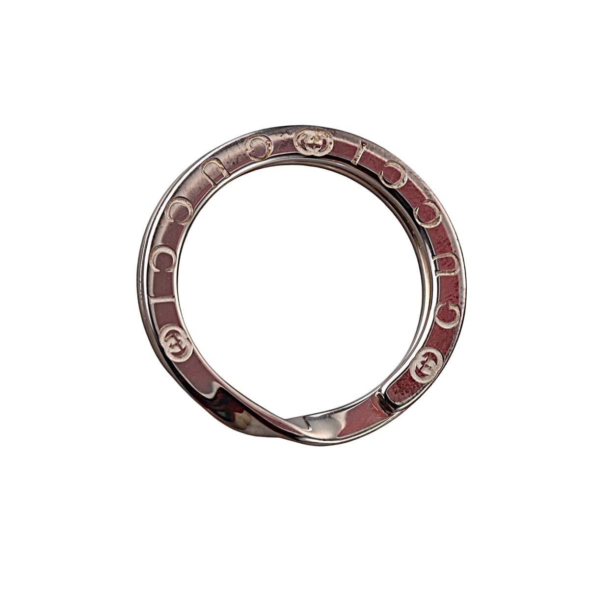 Gucci Interlocking G Sterling Silver Keyring