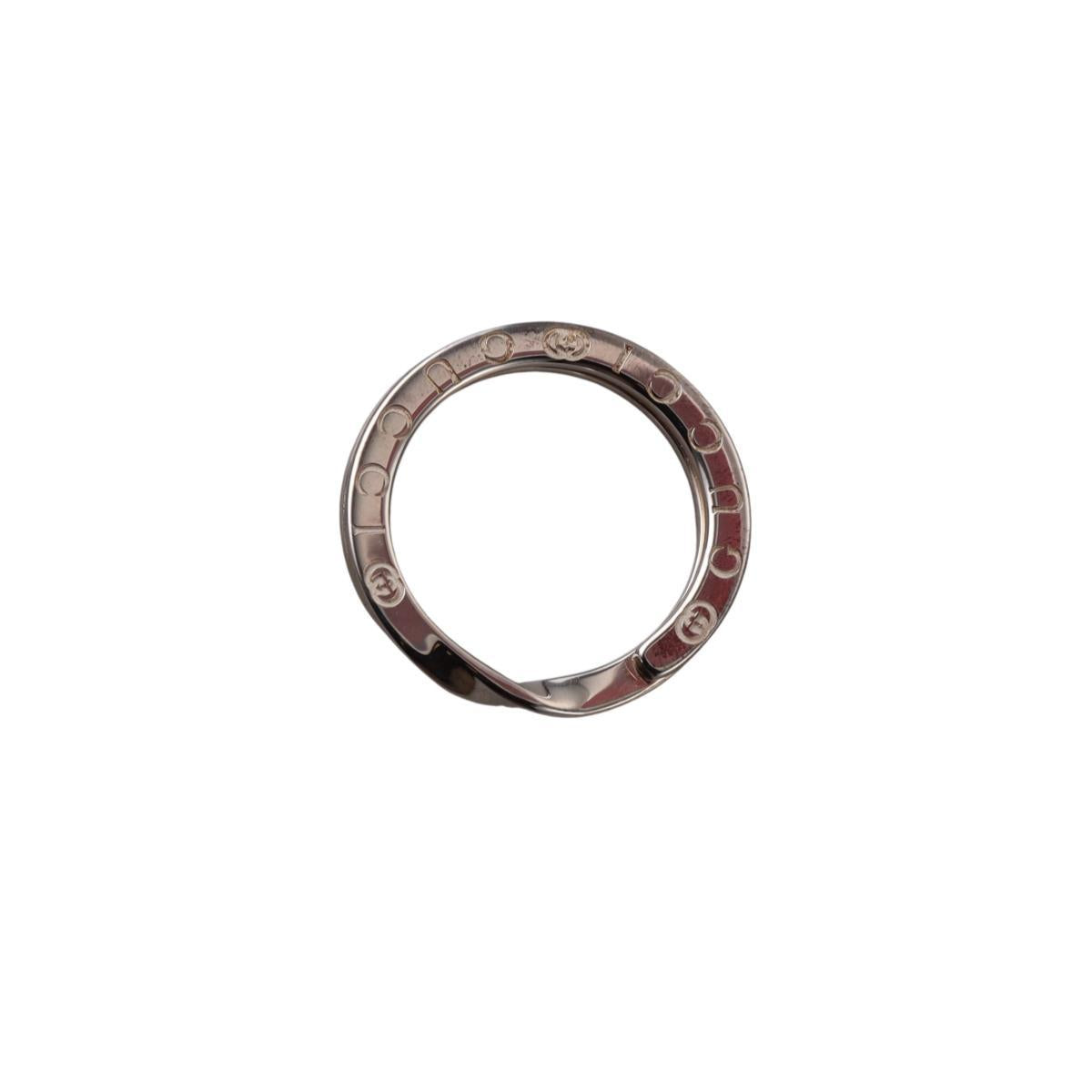 Gucci Interlocking G Sterling Silver Keyring