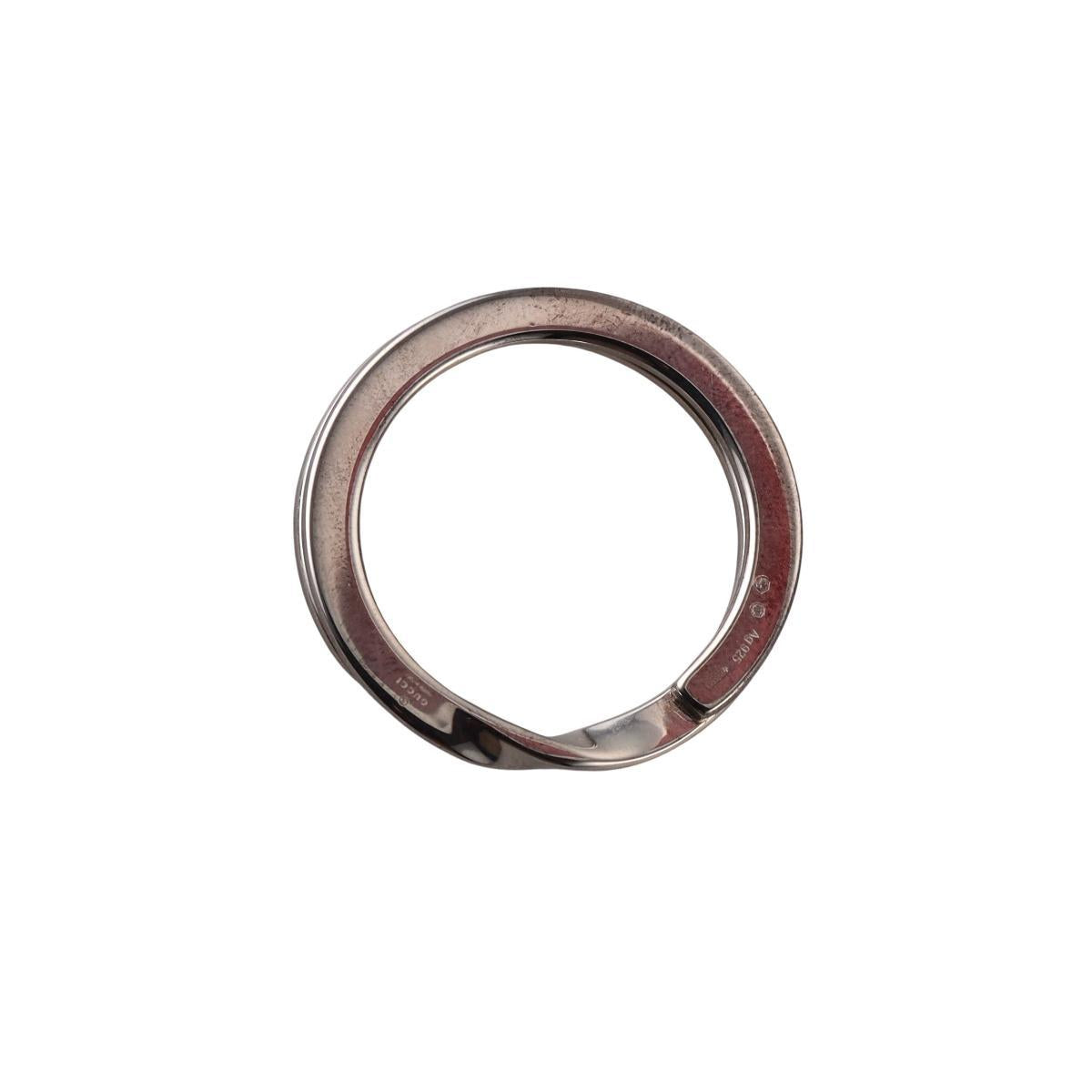 Gucci Interlocking G Sterling Silver Keyring
