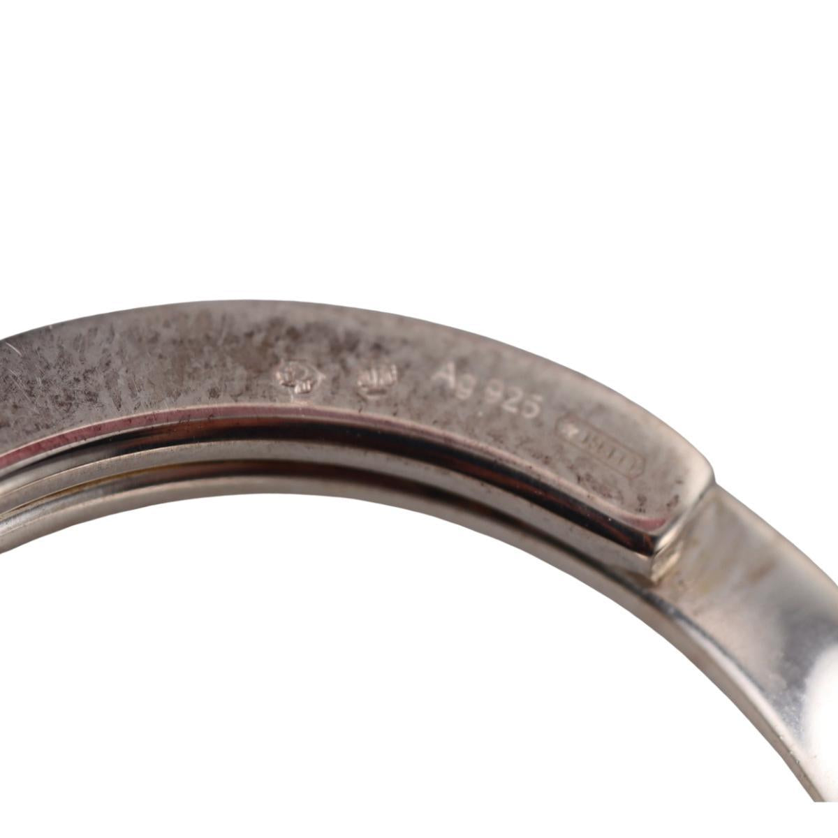 Gucci Interlocking G Sterling Silver Keyring