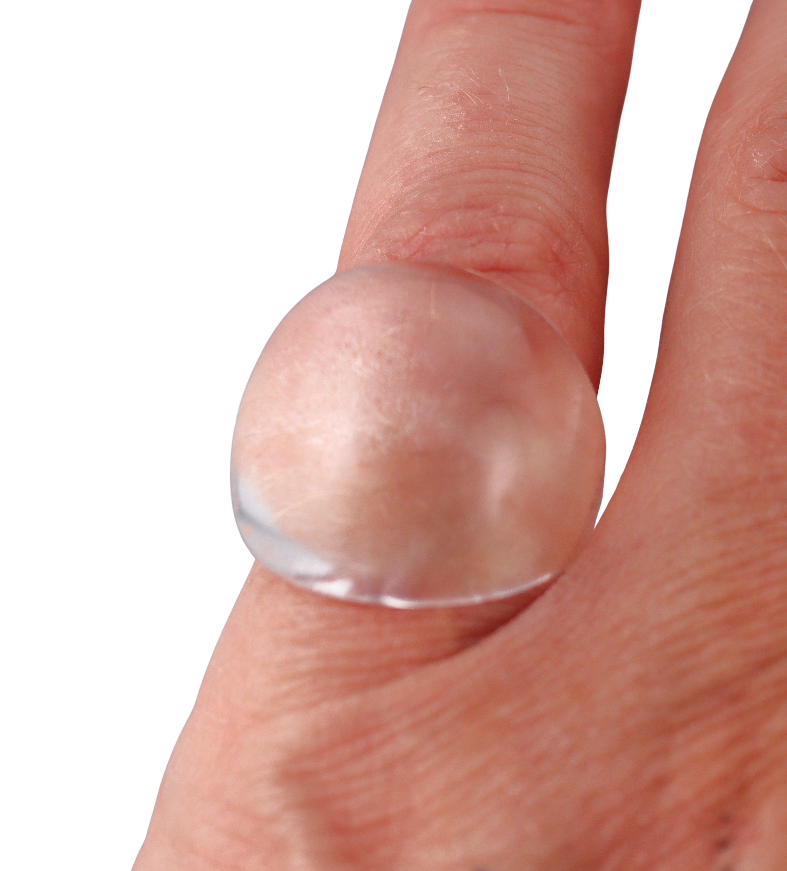 Lalique Cabochon Signet Clear Crystal Ring 490 / 016180