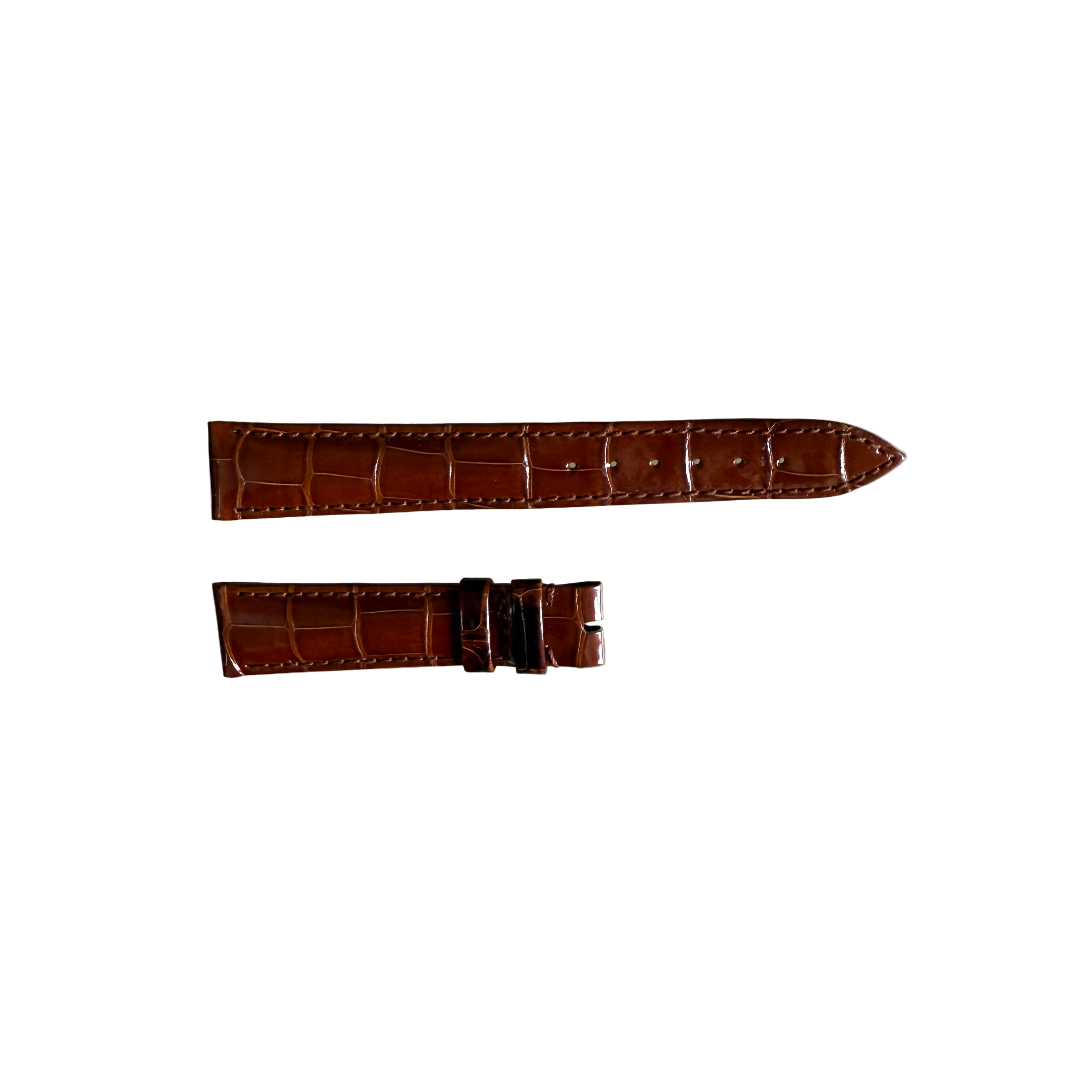 Authentic Breguet Brown Crocodile Watch Strap Band 17mm Padded & Stitched