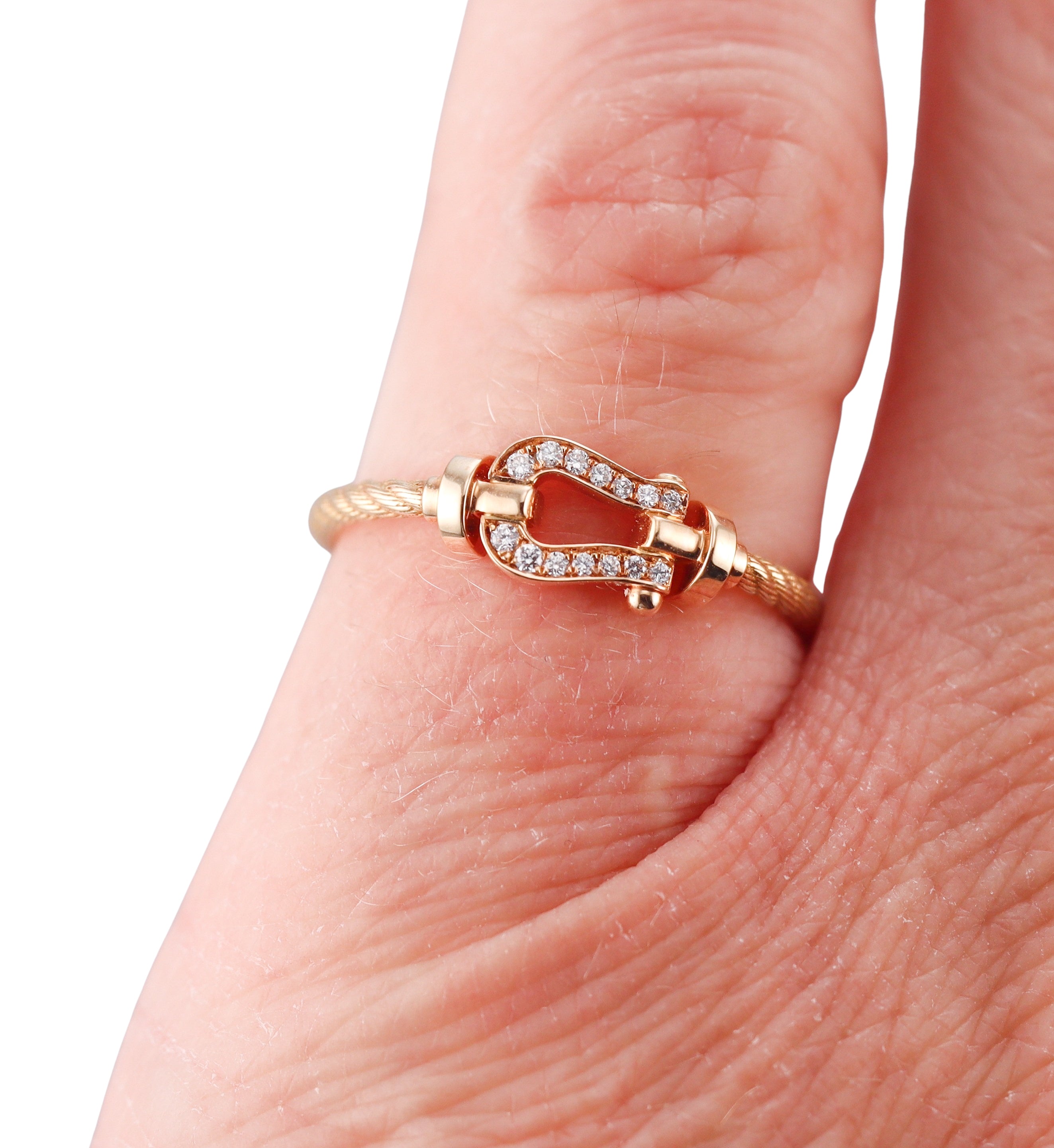 Fred Force 10 18k Rose Gold Diamond Small Model Ring