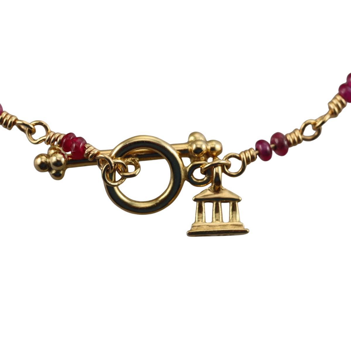 Temple St. Clair 18k Gold Ruby Toggle Necklace