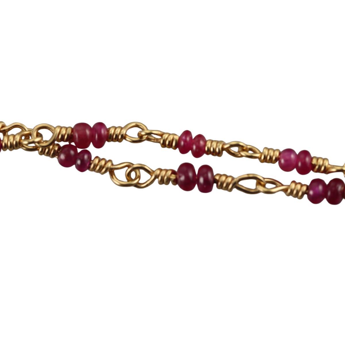 Temple St. Clair 18k Gold Ruby Toggle Necklace