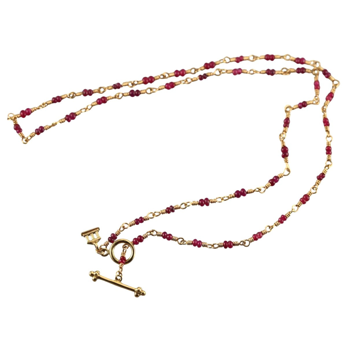 Temple St. Clair 18k Gold Ruby Toggle Necklace