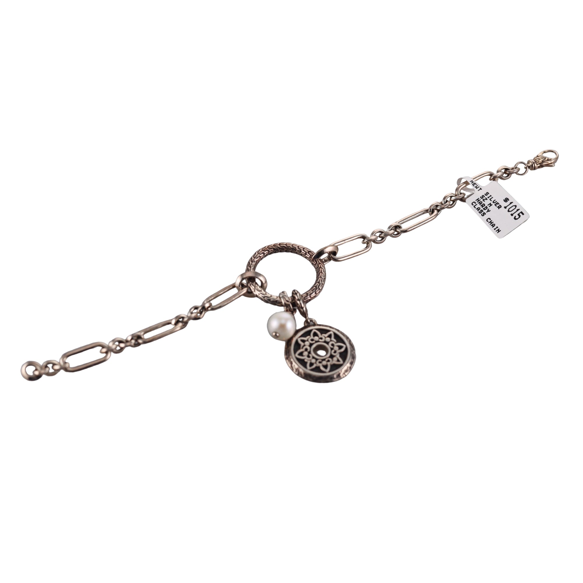 John Hardy Silver Classic Chain Charm Bracelet Retail $1015