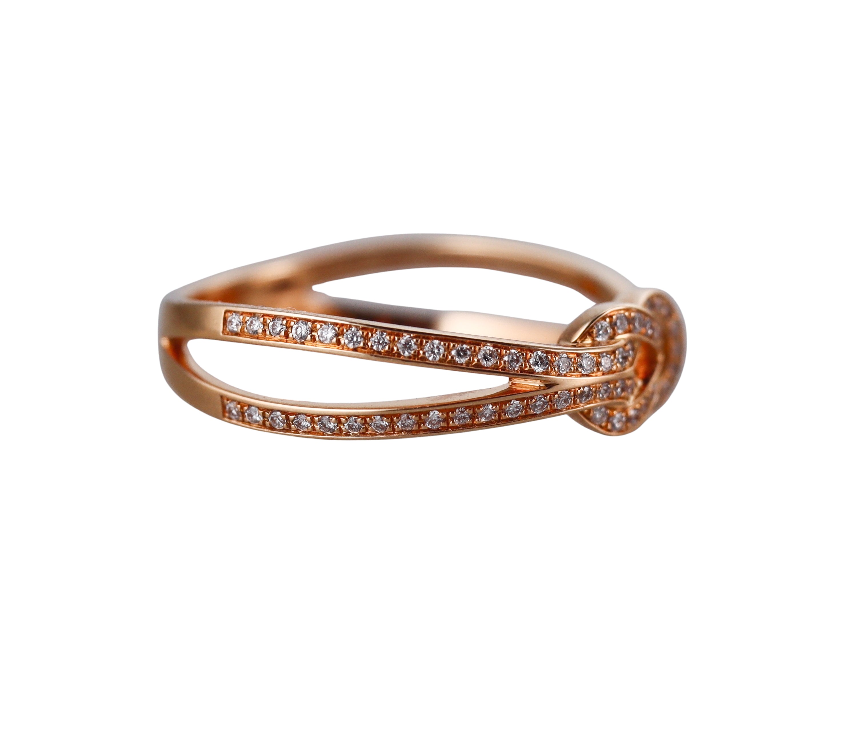 Fred Force 10 18k Rose Gold Diamond Small Model Ring