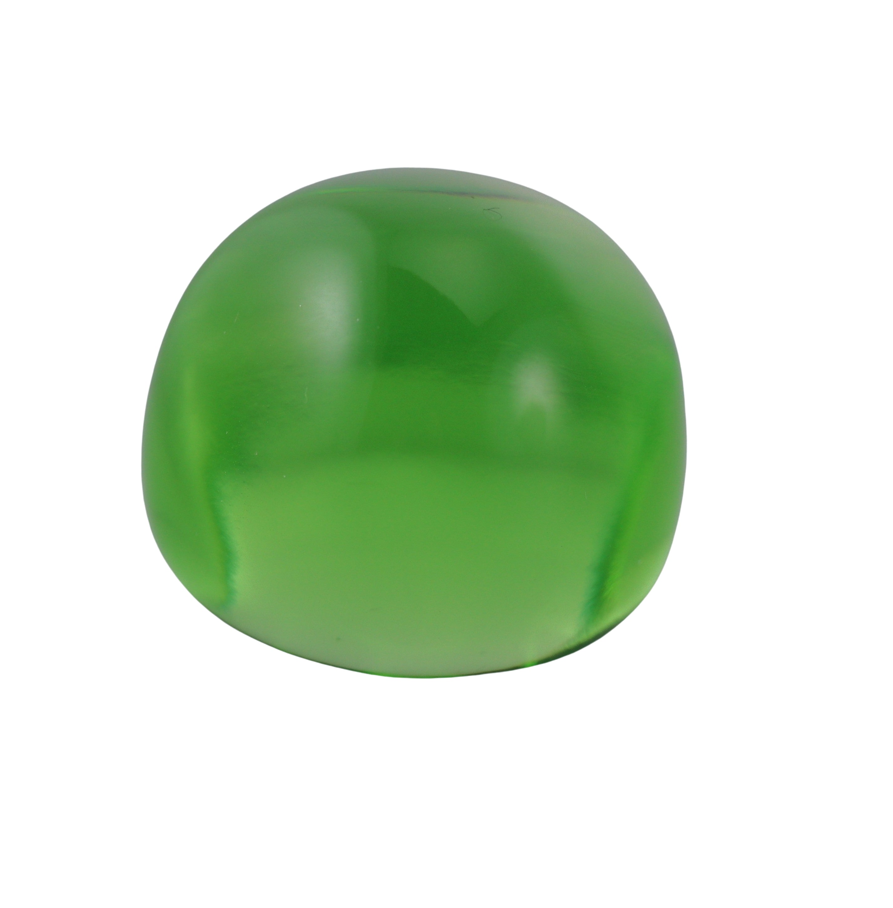 Lalique Cabochon Signet Green Crystal Ring 047481