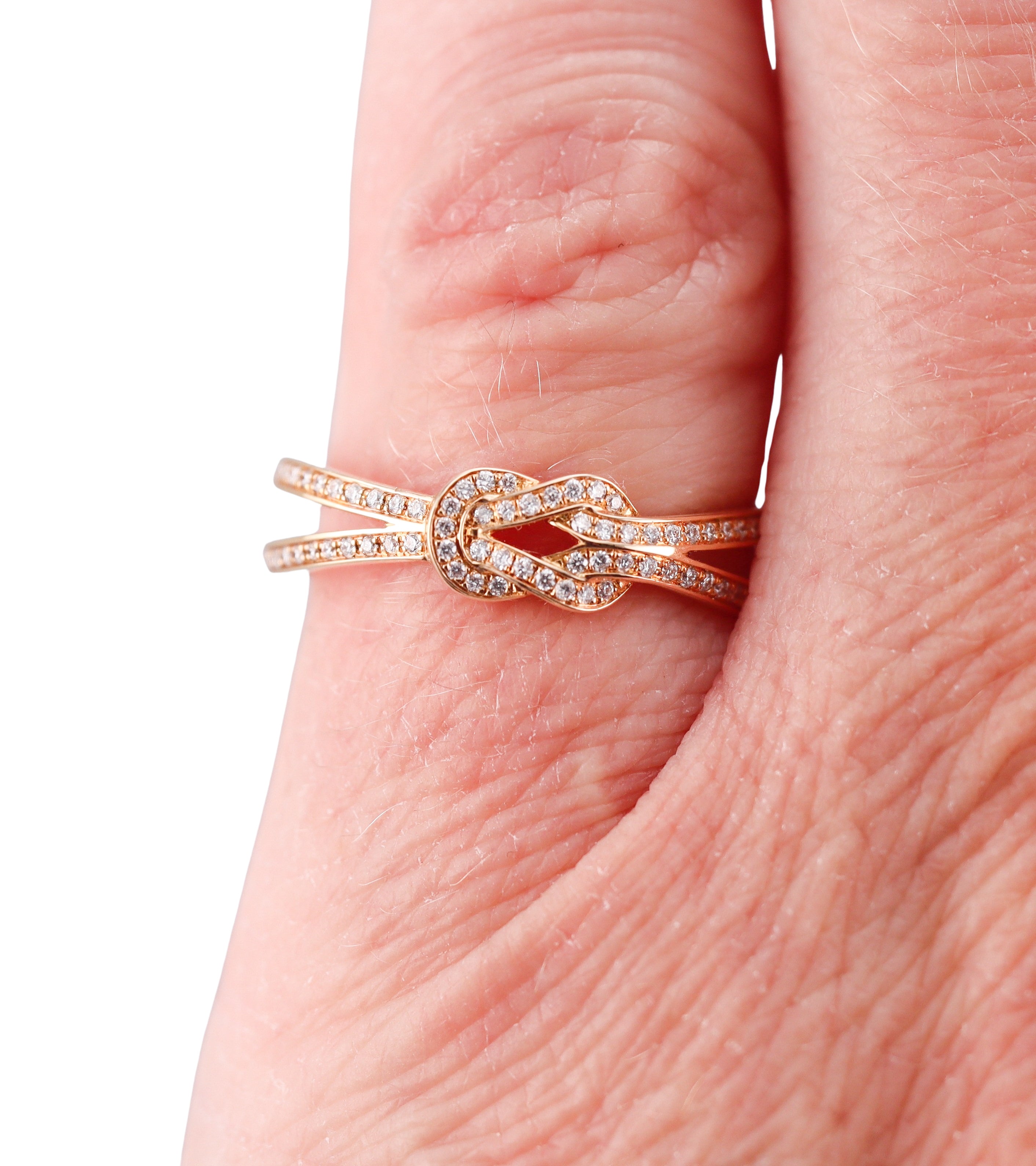Fred Force 10 18k Rose Gold Diamond Small Model Ring