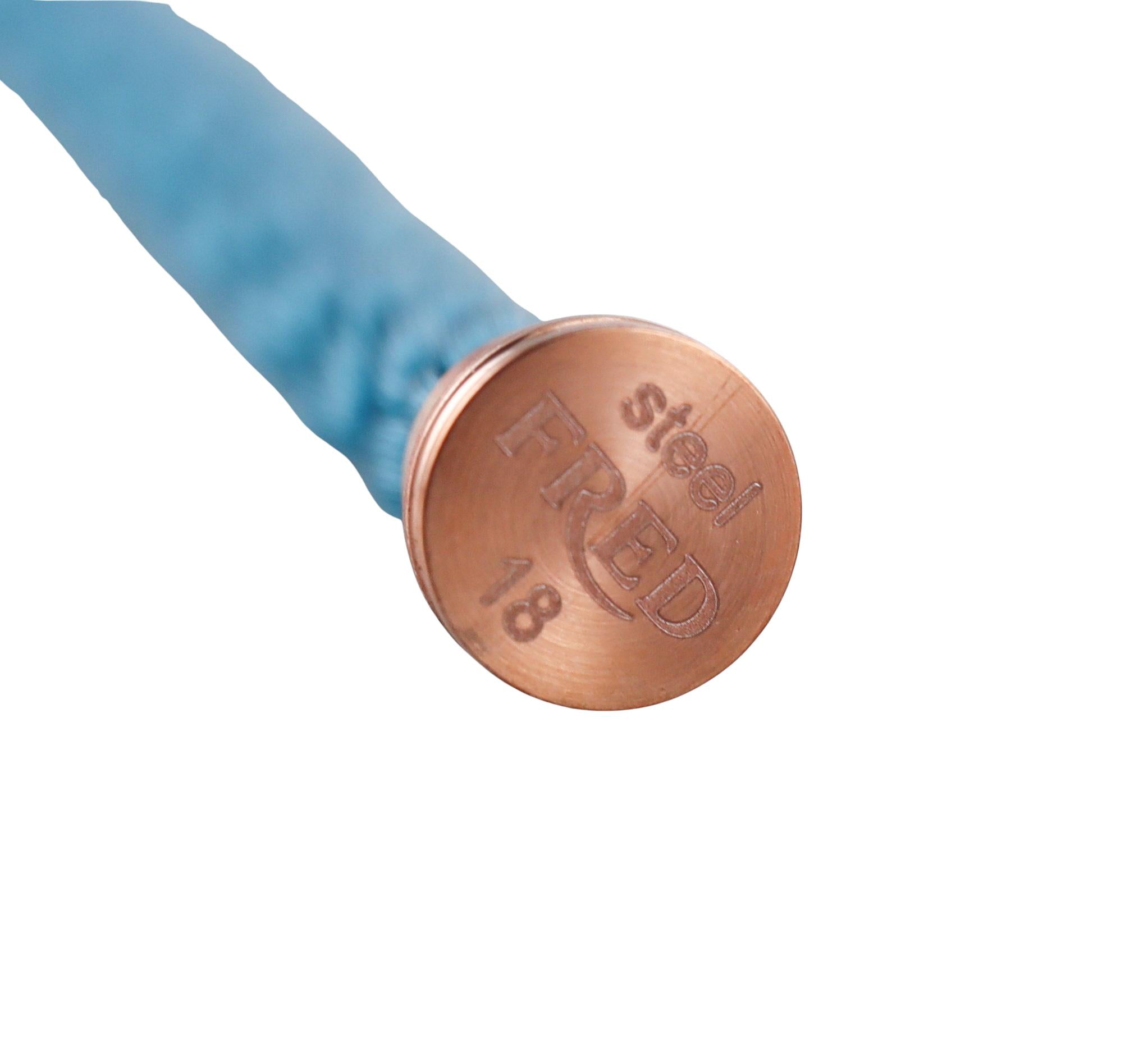Fred Force 10 Bracelet Teal Blue Cable Large QA-144700