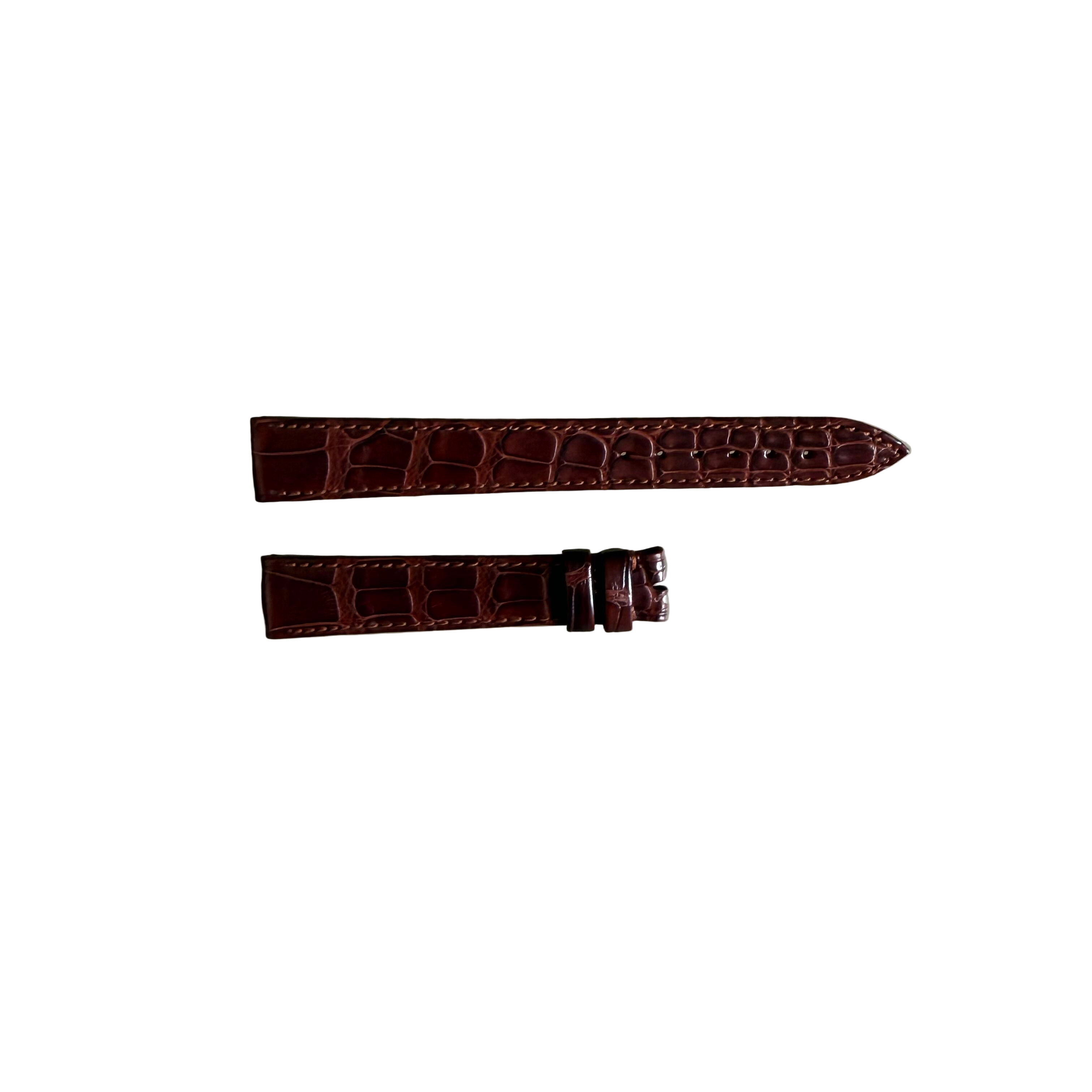 Authentic Breguet Brown Crocodile Watch Strap Band 16mm Stitched